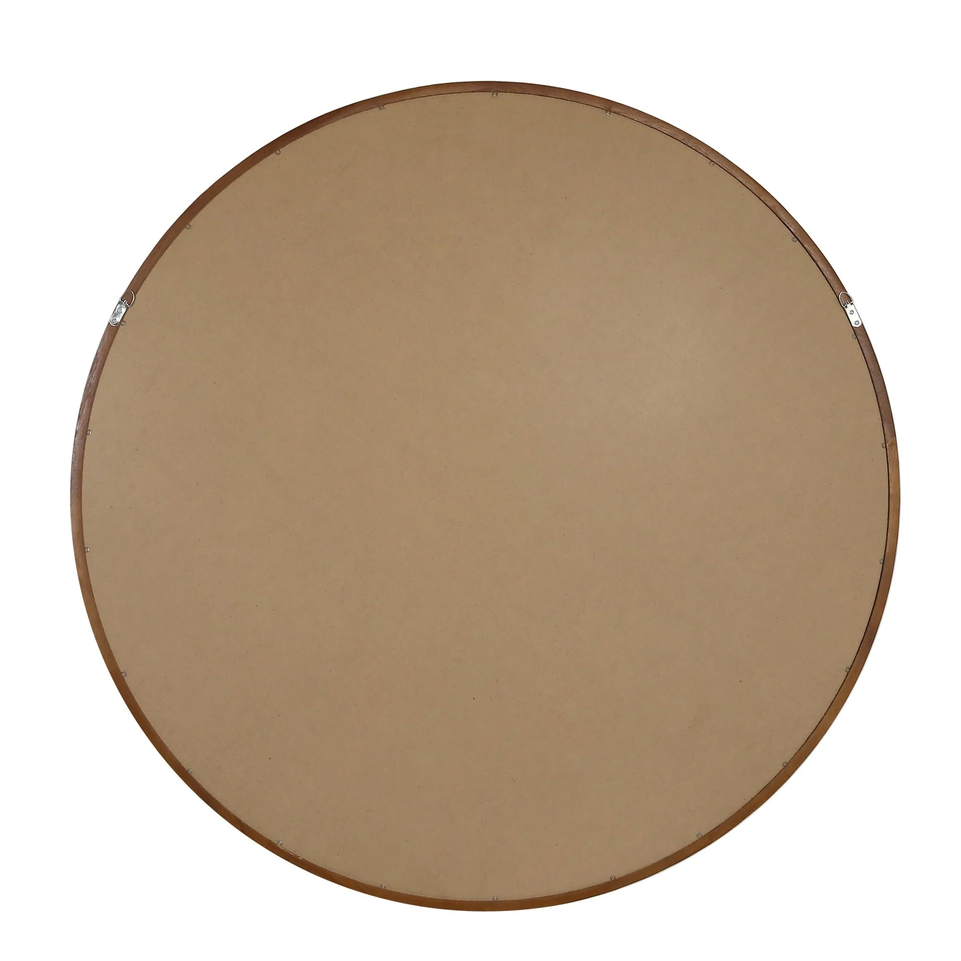 Echo Round Wooden Framed Wall Mirror 95cm - Dark Wood - Image 13