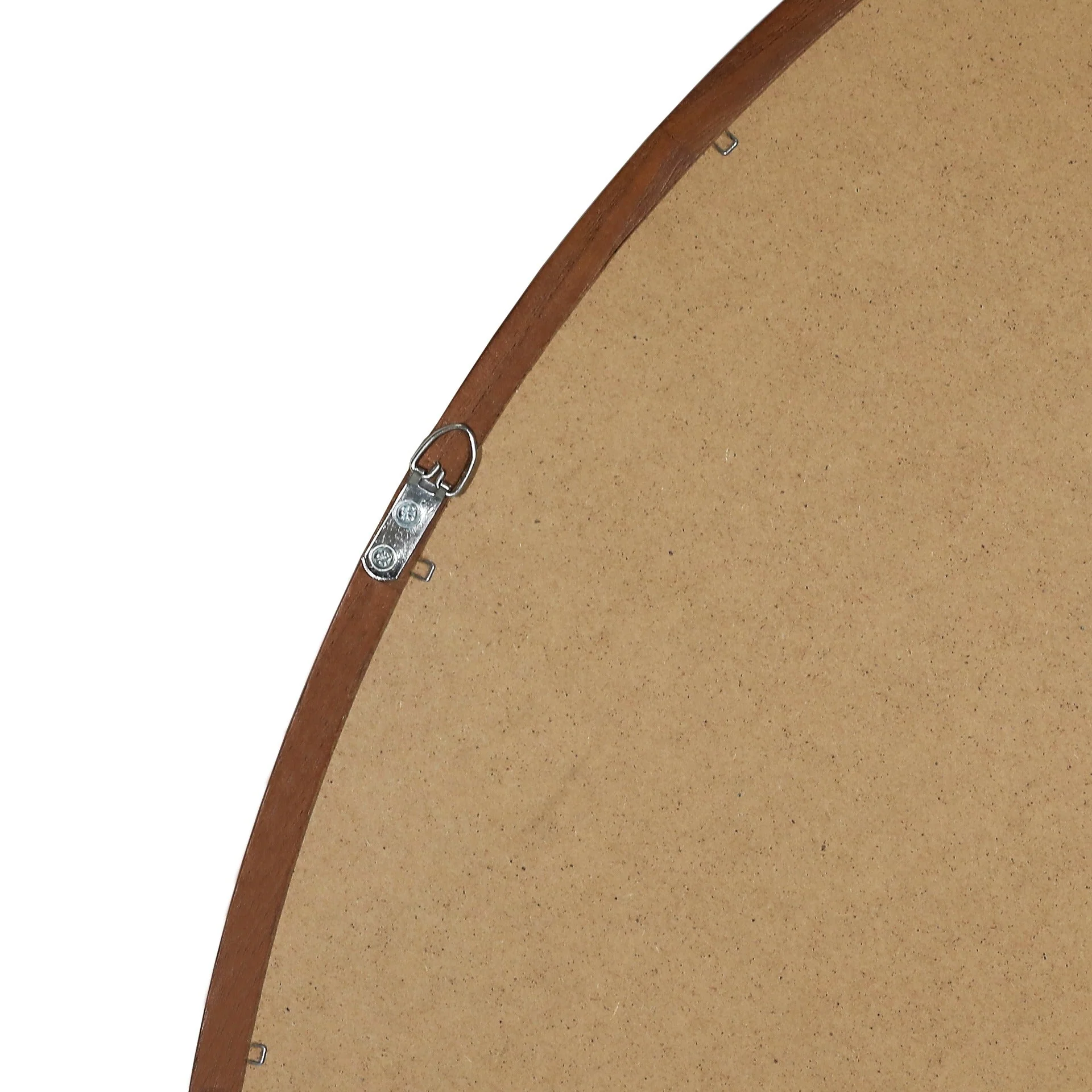 Echo Round Wooden Framed Wall Mirror 95cm - Dark Wood - Image 14