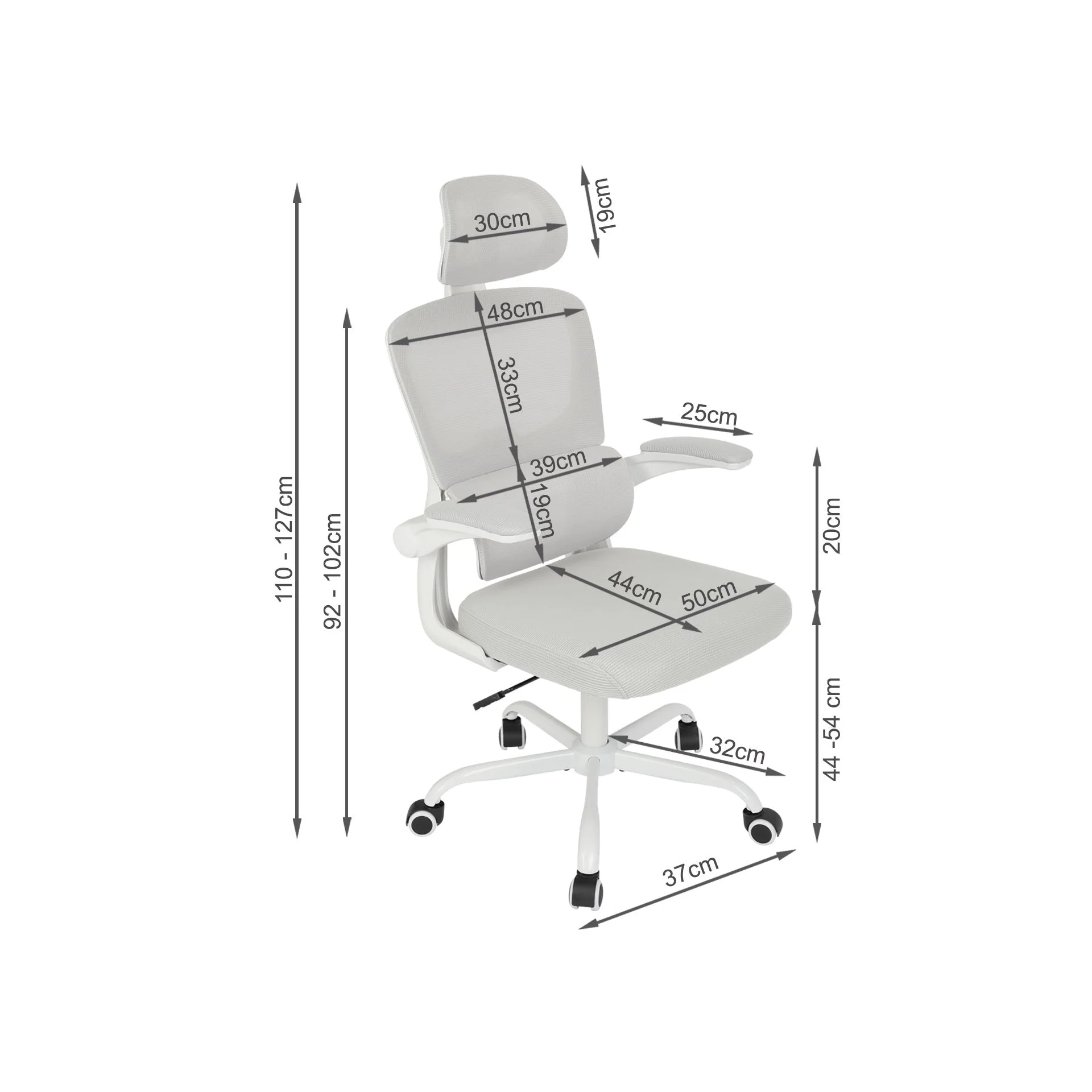 Edison Office Chair - Grey - Image 17