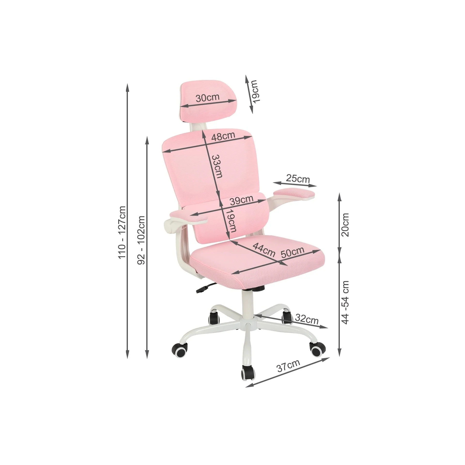 Edison Office Chair - Pink - Image 17