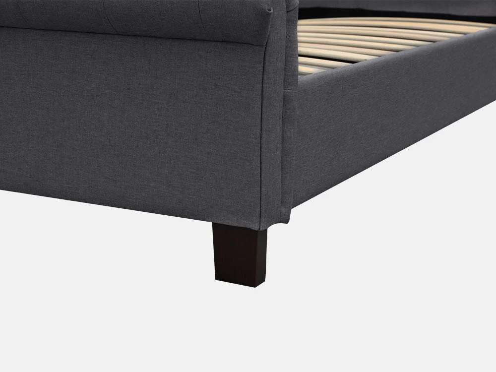 EGMONT King Bed Frame - DARK GREY - Image 10