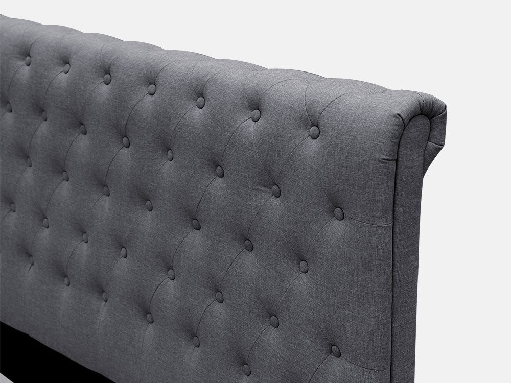 EGMONT King Bed Frame - DARK GREY - Image 11