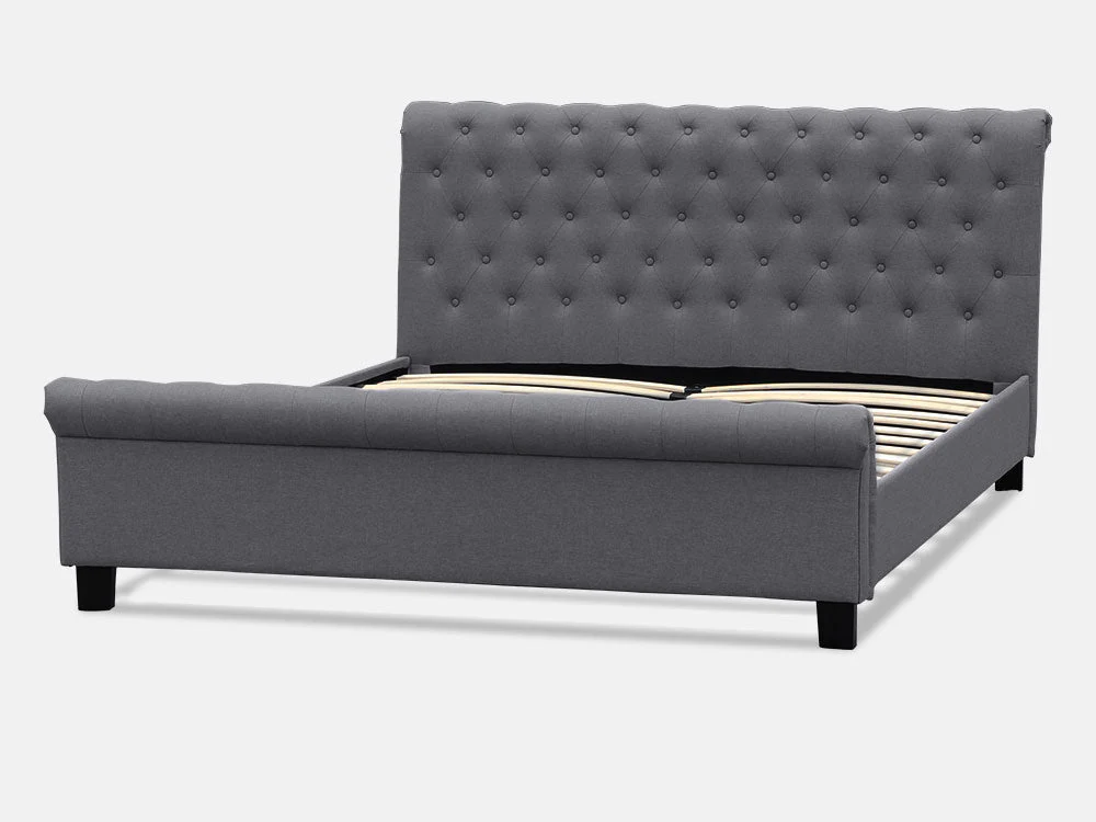 EGMONT King Bed Frame - DARK GREY - Image 2