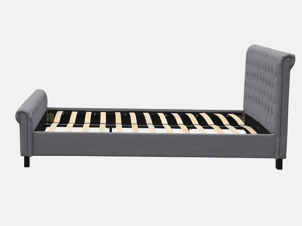 EGMONT King Bed Frame - DARK GREY - Image 5