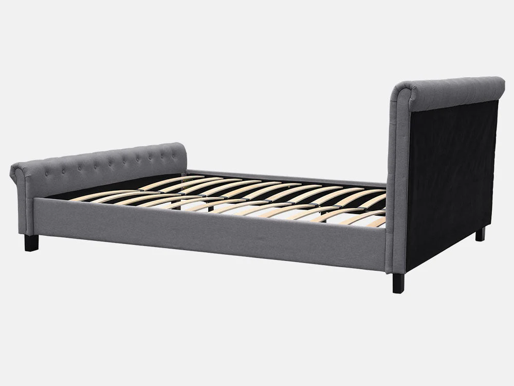 EGMONT King Bed Frame - DARK GREY - Image 6