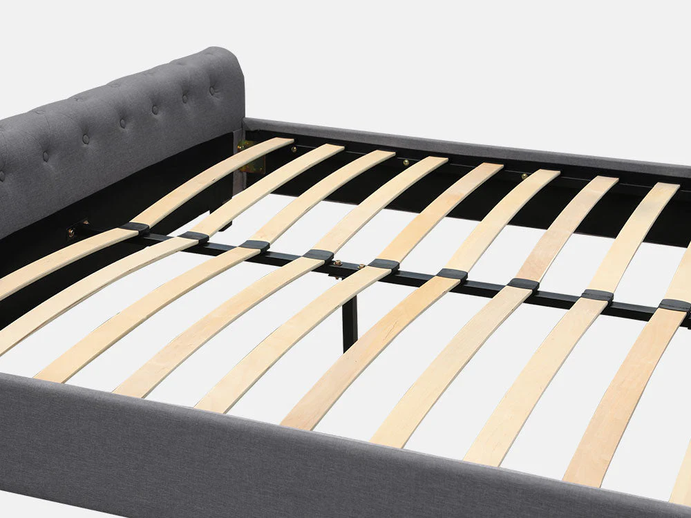 EGMONT King Bed Frame - DARK GREY - Image 7