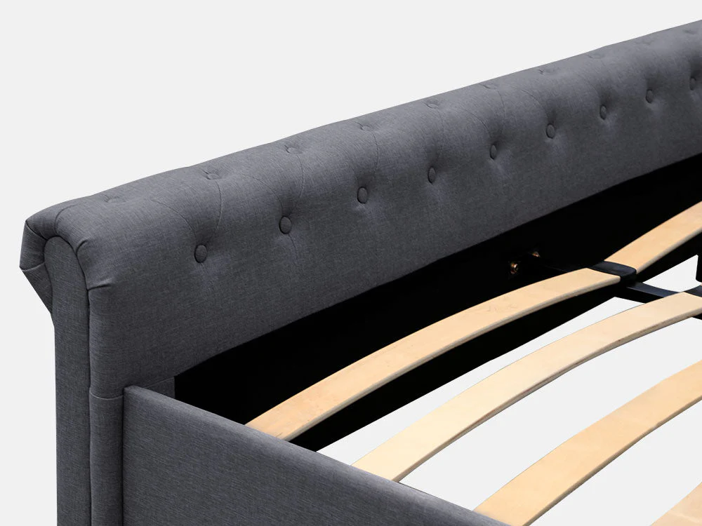 EGMONT King Bed Frame - DARK GREY - Image 9