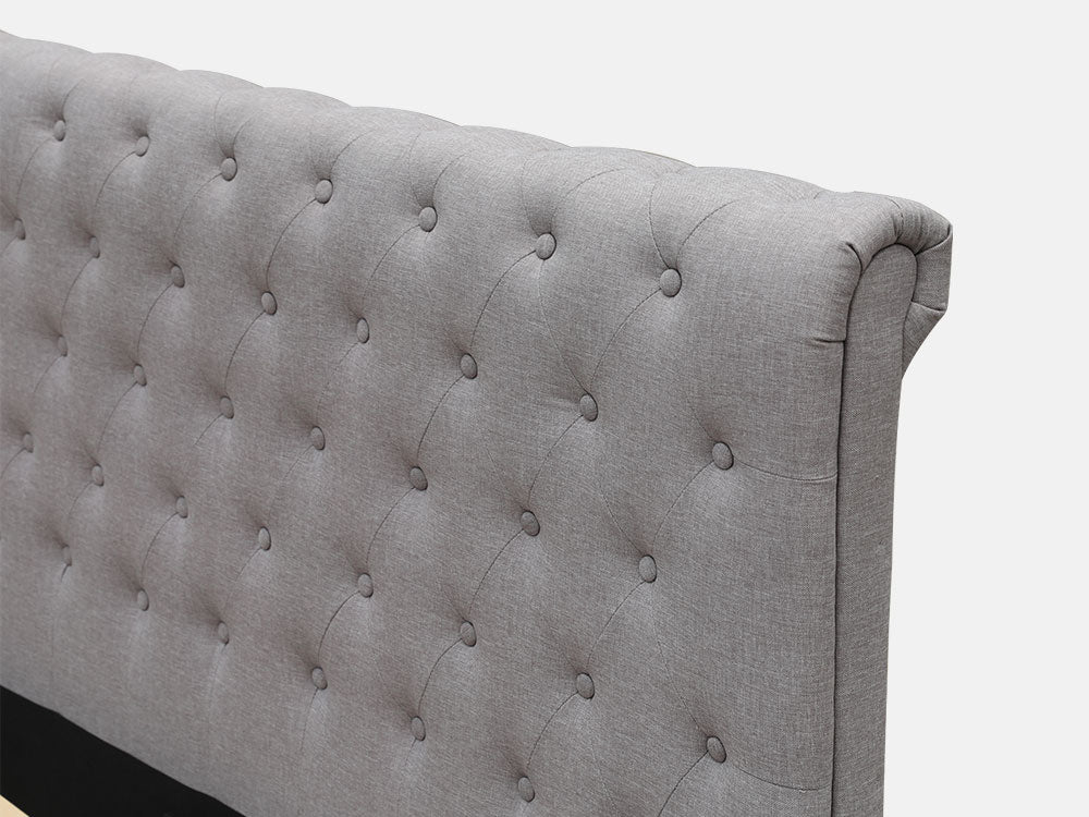 EGMONT King Bed Frame - LIGHT GREY - Image 10