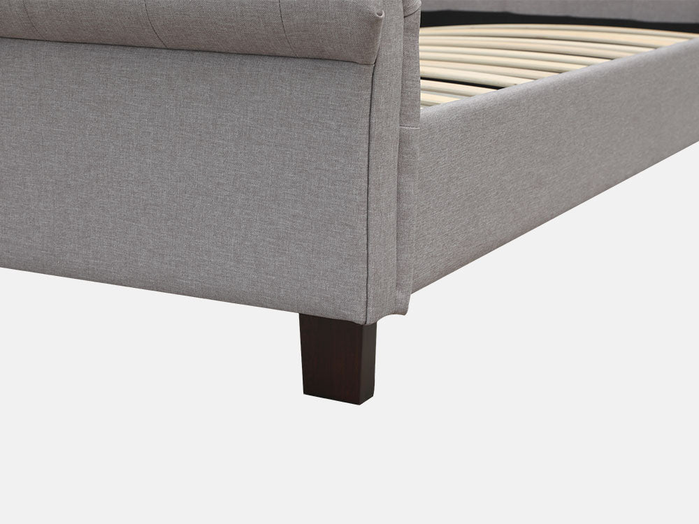 EGMONT King Bed Frame - LIGHT GREY - Image 11