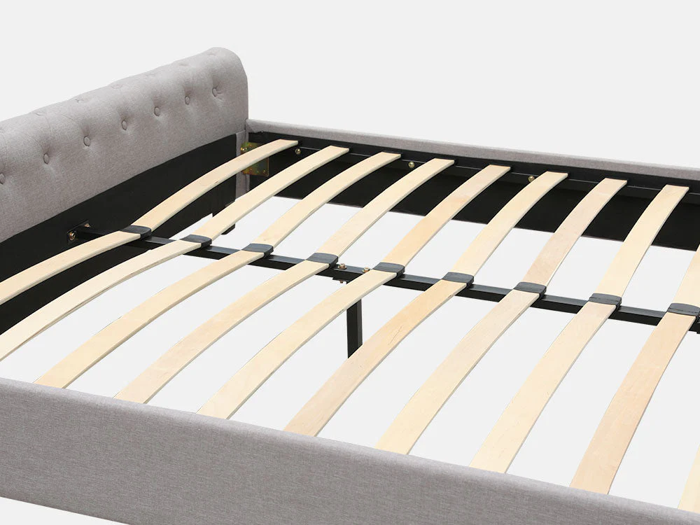 EGMONT King Bed Frame - LIGHT GREY - Image 7