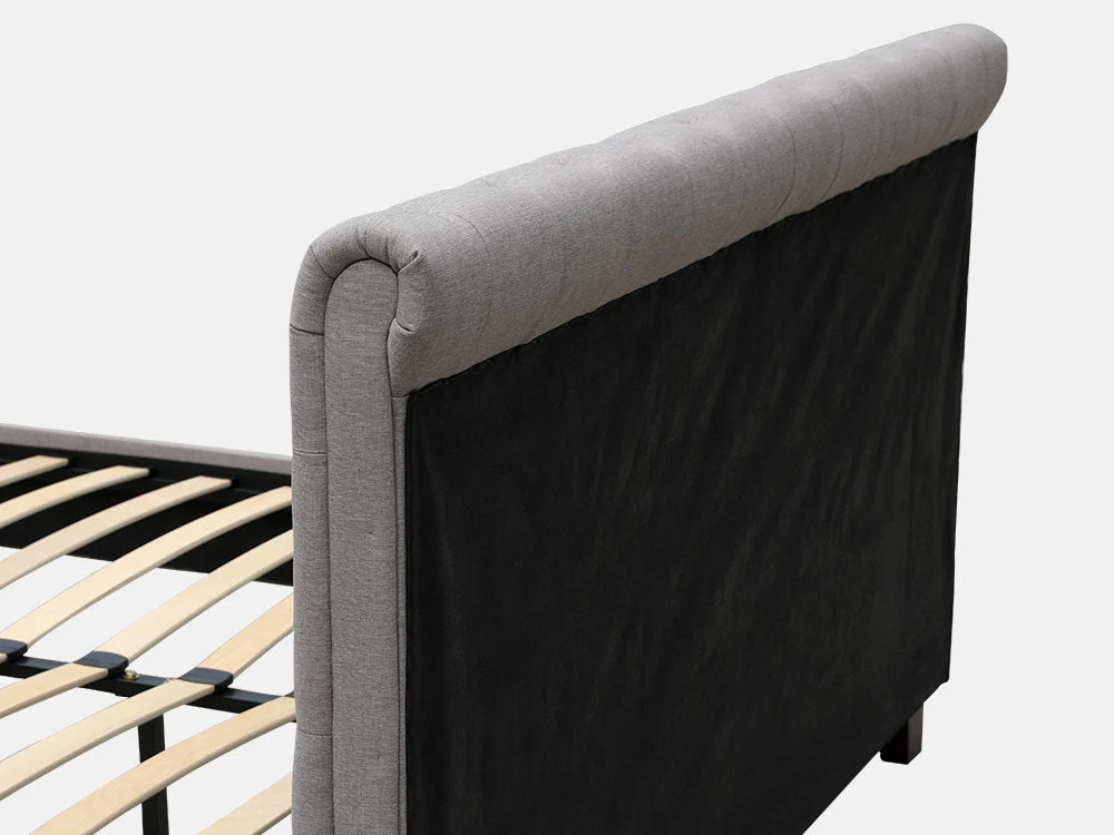 EGMONT King Bed Frame - LIGHT GREY - Image 8