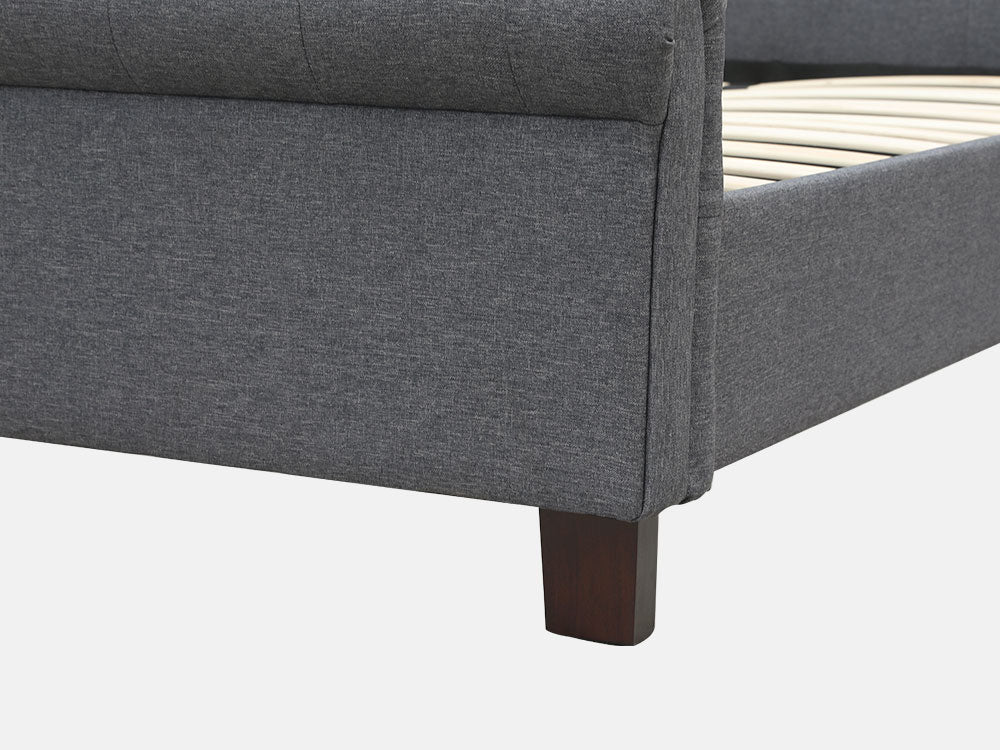 EGMONT Queen Bed Frame - DARK GREY - Image 12
