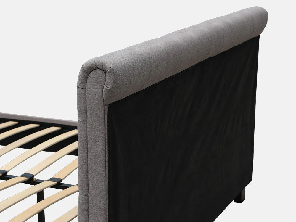 EGMONT Queen Bed Frame - LIGHT GREY - Image 7