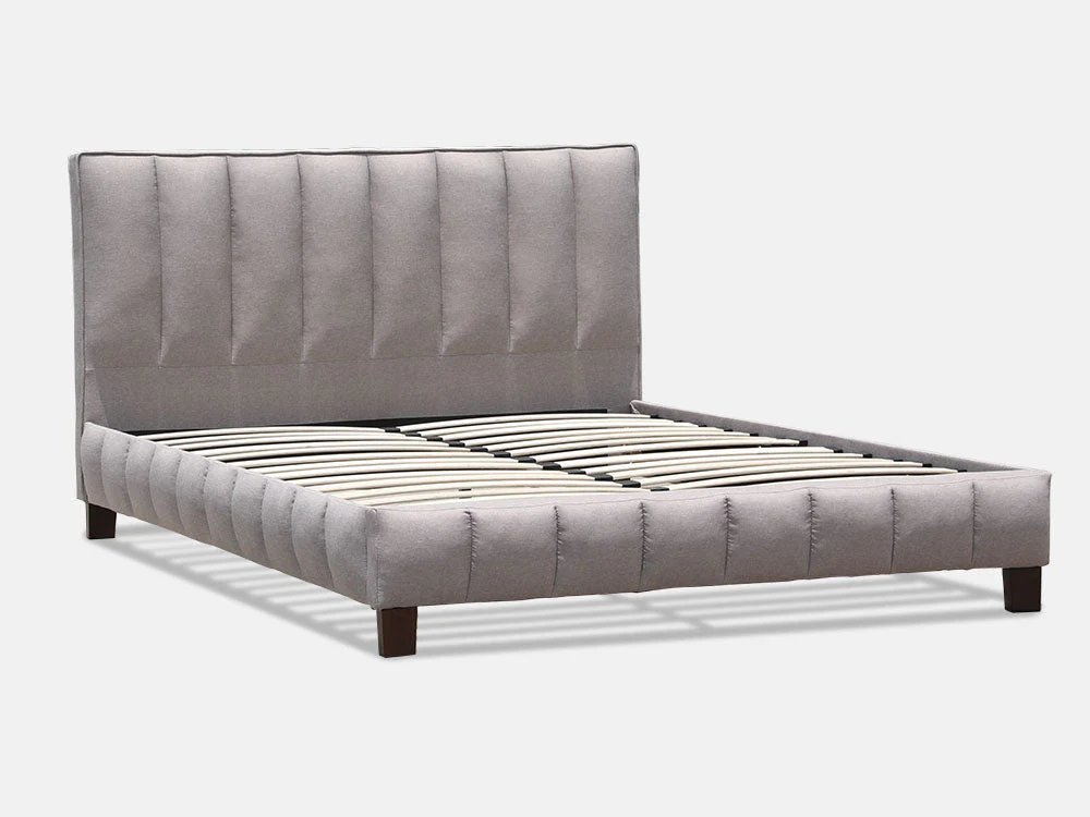EIGER Queen Bed Frame - LIGHT GREY - Image 3