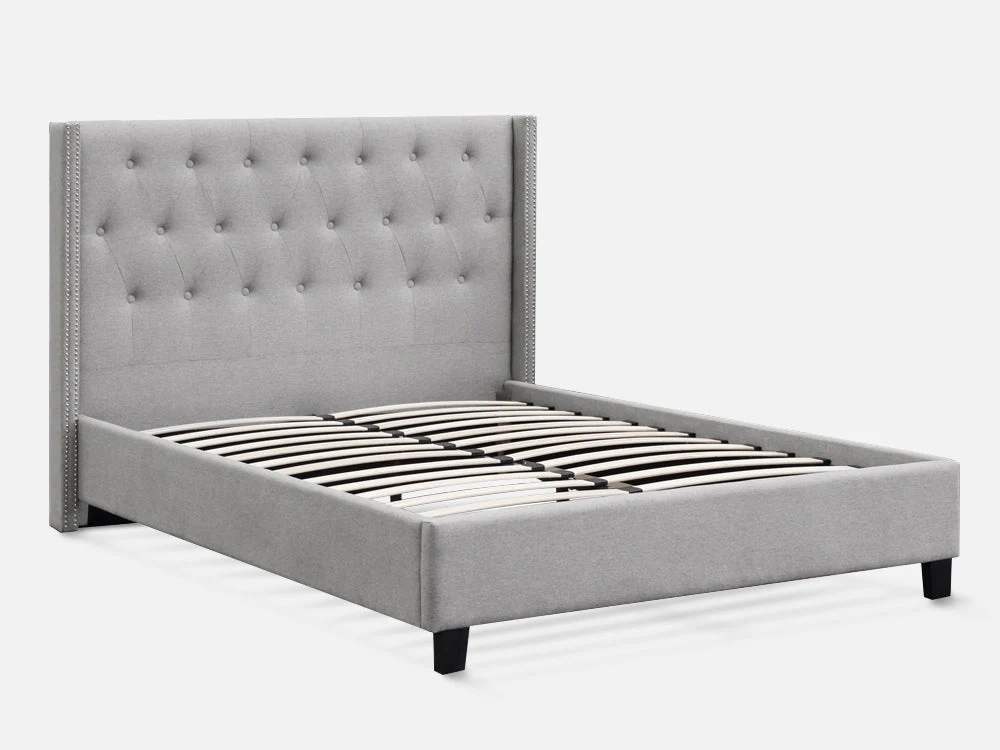 ELBRUS King Bed Frame - LIGHT GREY - Image 2