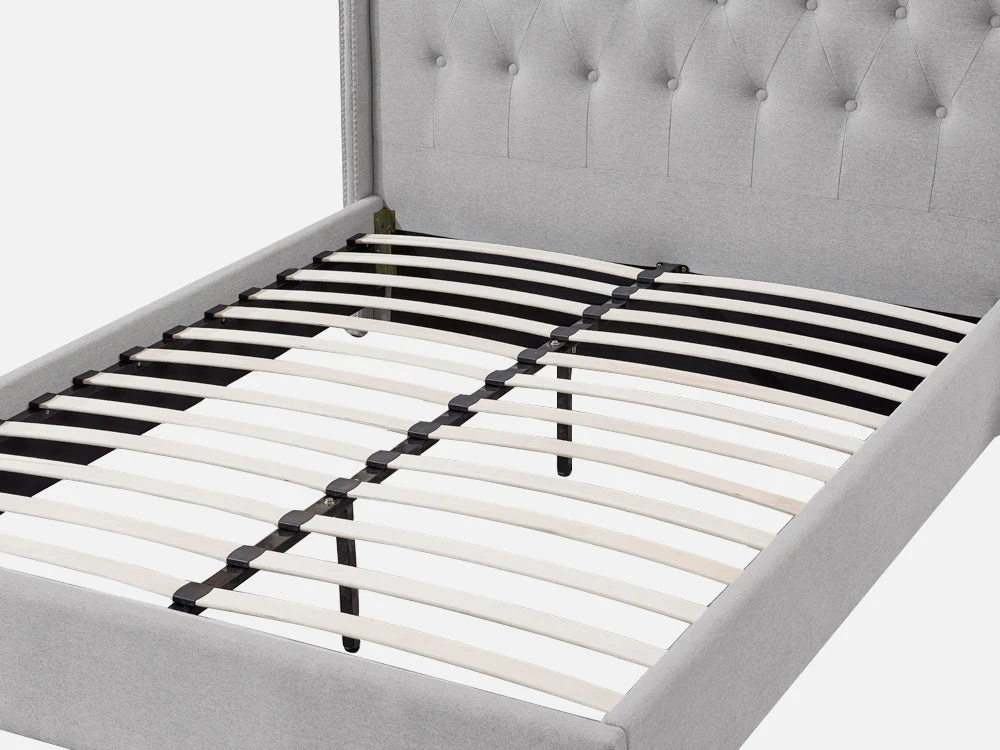 ELBRUS Queen Bed Frame - LIGHT GREY - Image 5