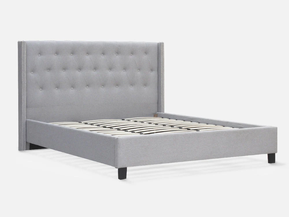 ELBRUS Super King Bed Frame - LIGHT GREY - Image 4