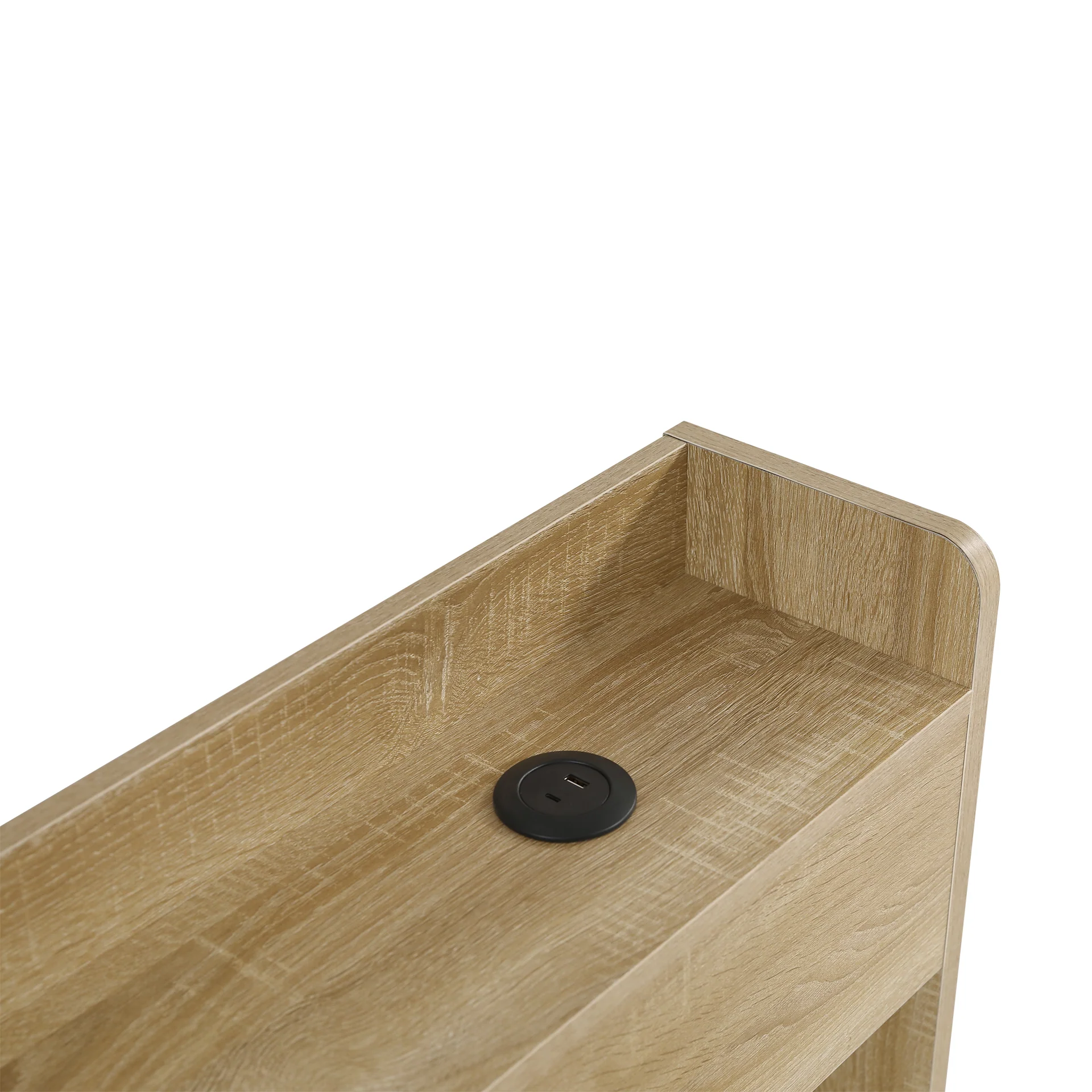Elda Double Bed Frame with USB Port & Drawers - Natural - Image 12