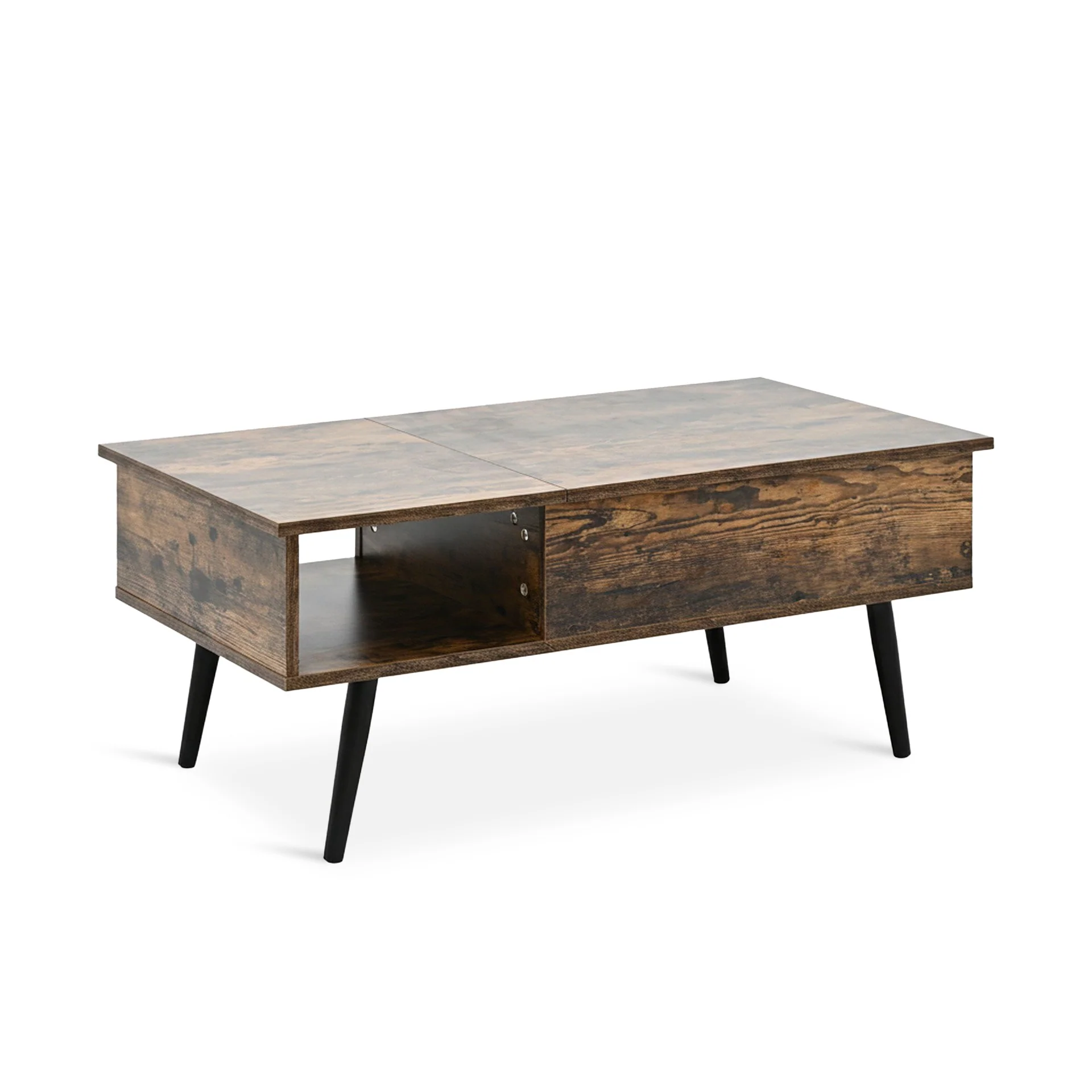 Elevate Lift Top Coffee Table - Rustic Brown - Image 4
