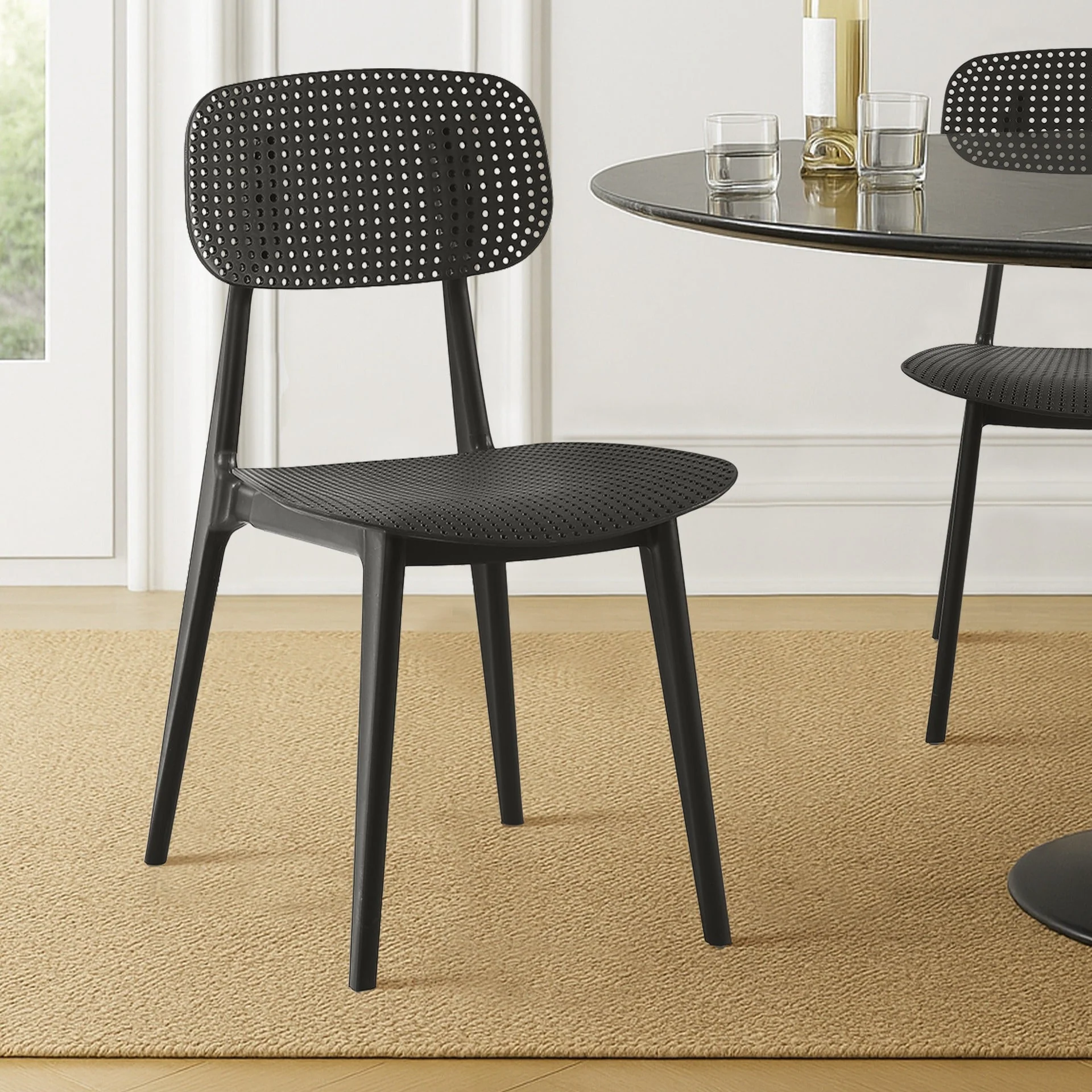 Elias Dining Chair - Set of 4 - Black - Image 2