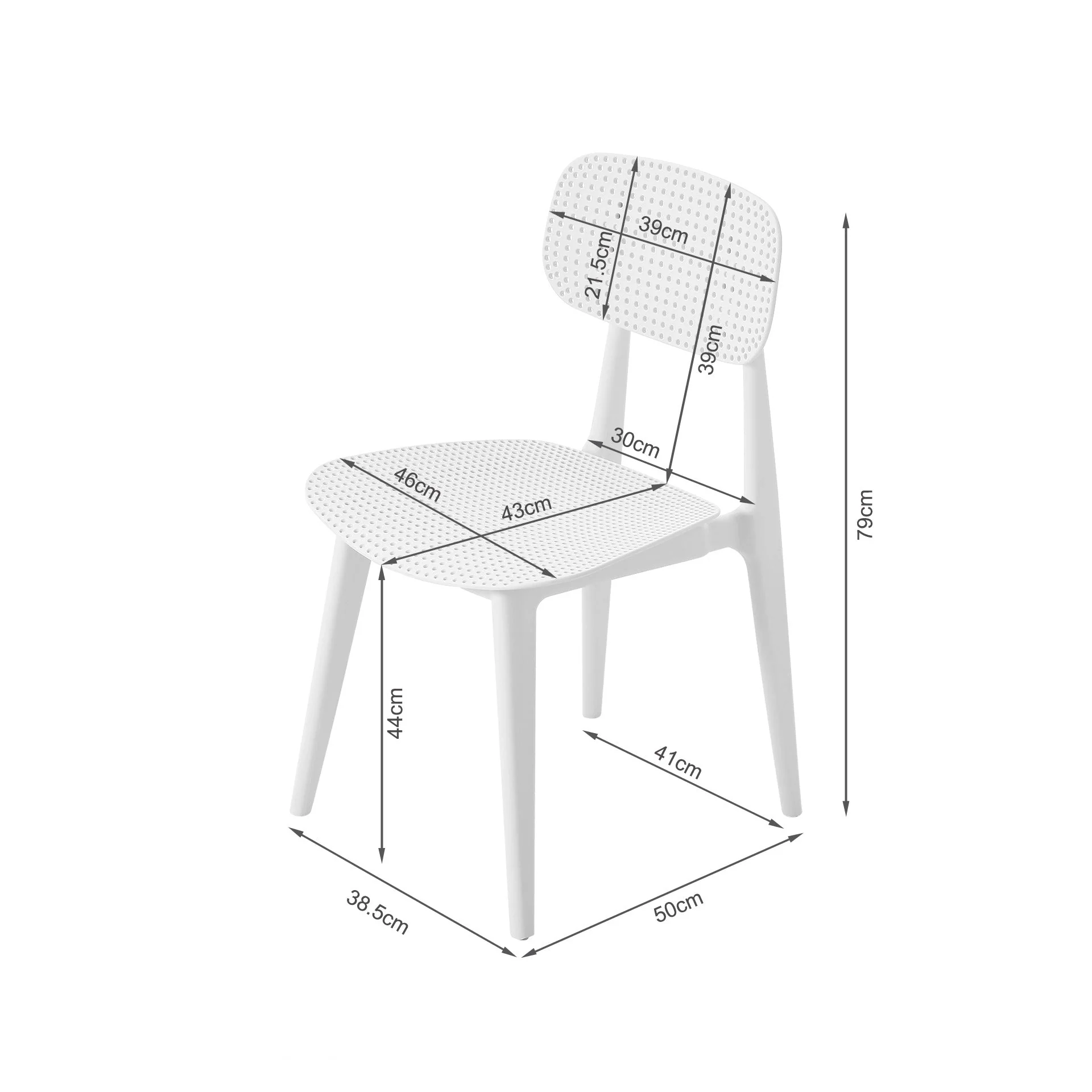 Elias Dining Chair - Set of 4 - White - Image 13