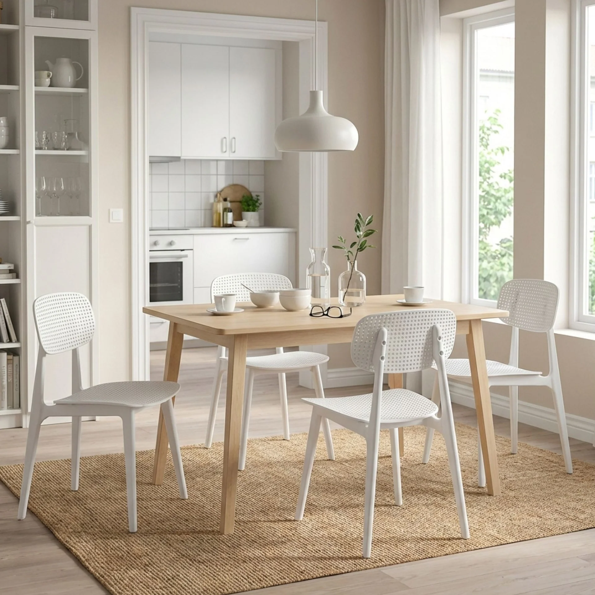 Elias Dining Chair - Set of 4 - White - Image 3