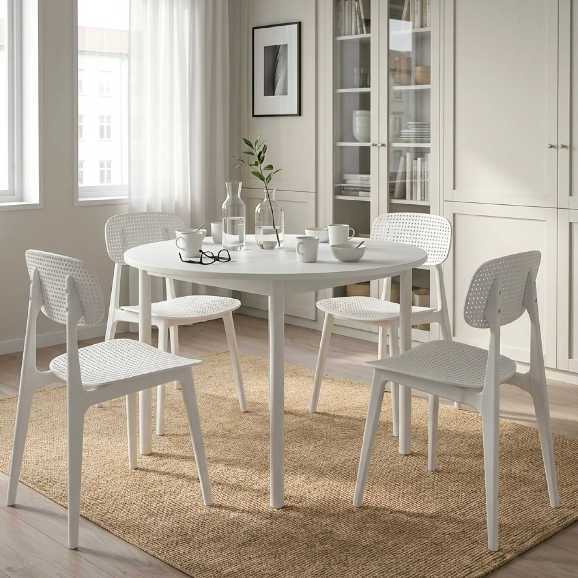 Elias Dining Chair - Set of 4 - White - Image 6