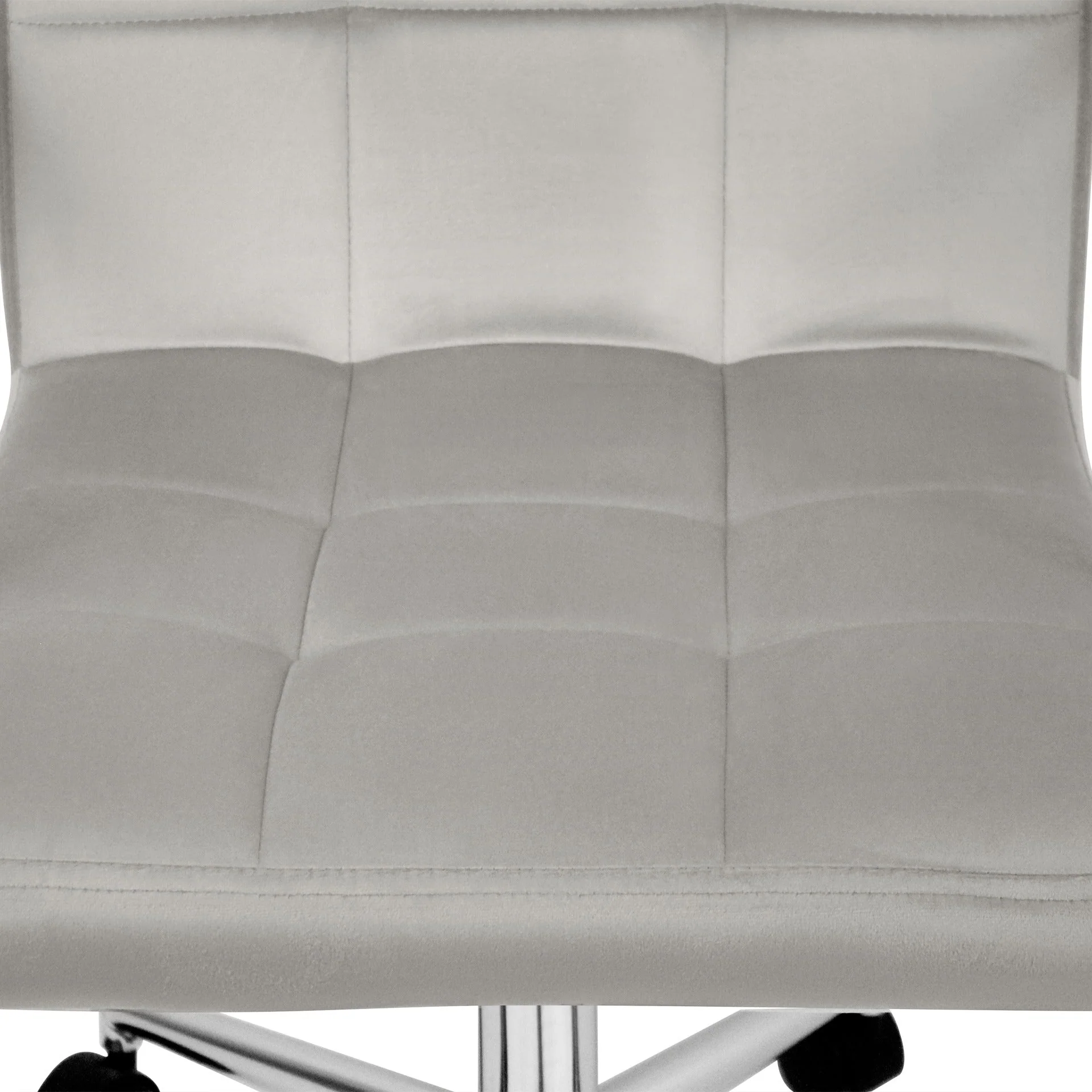 Eliezer Velvet Office Chair - Light Grey - Image 11
