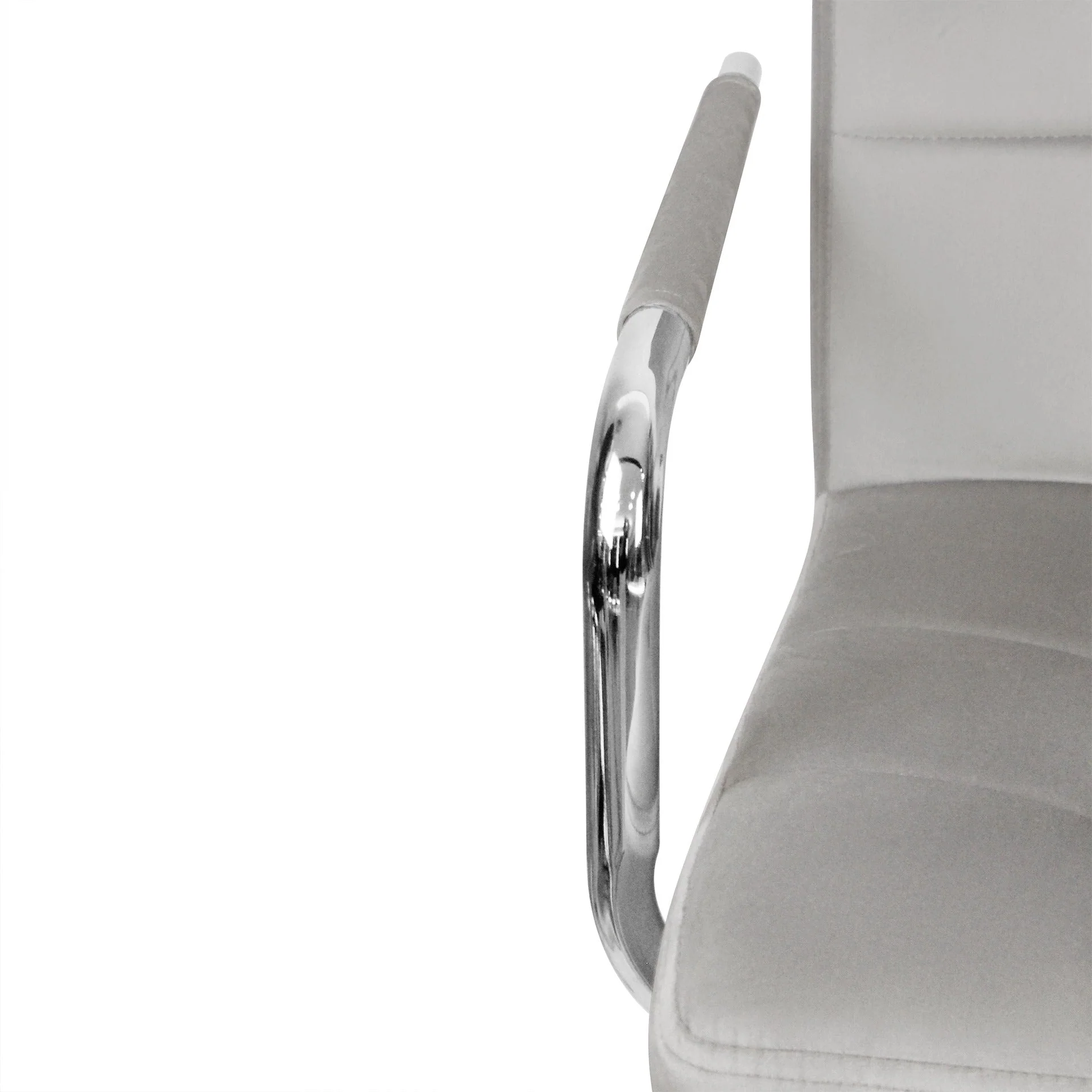 Eliezer Velvet Office Chair - Light Grey - Image 12