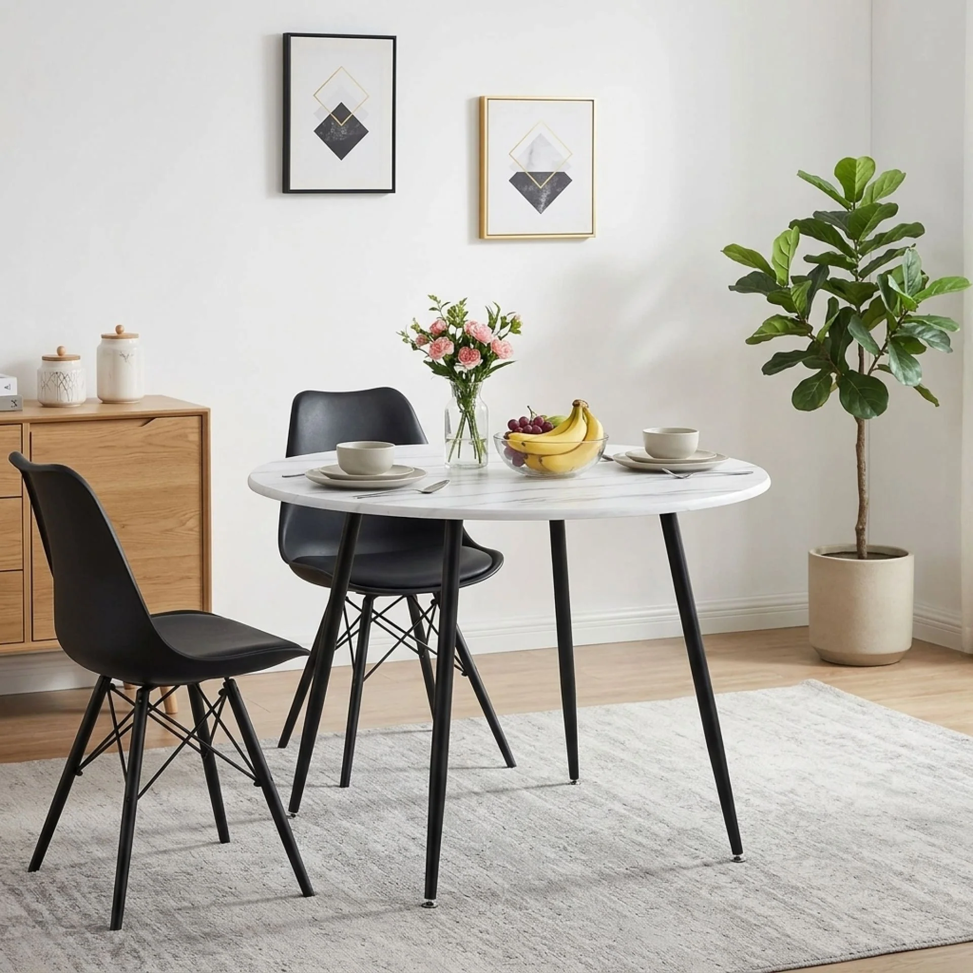 Elijah 100cm Round Dining Table - Image 3