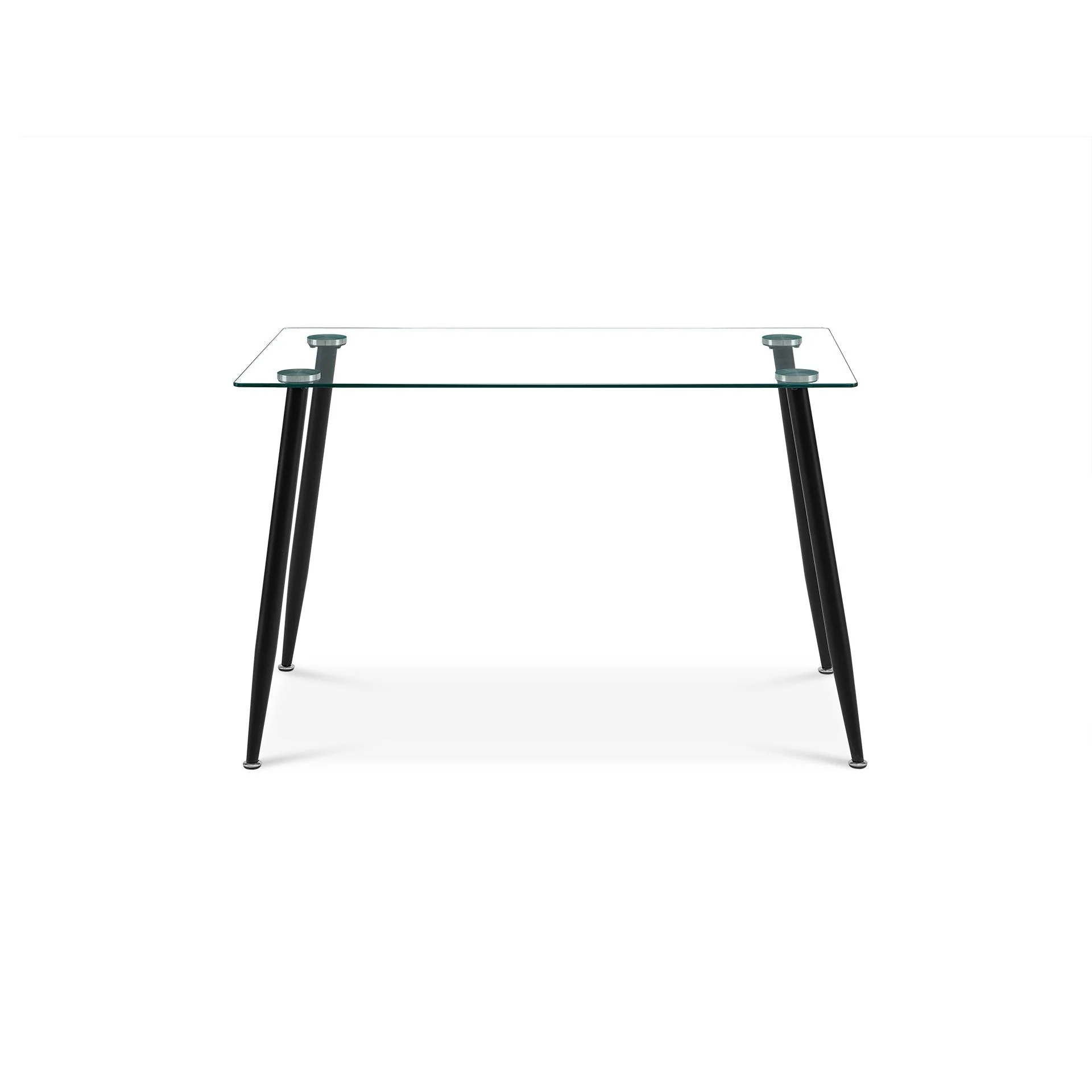 Eliot Tempered Glass Top Dining Table 120 x 70cm - Black - Image 5