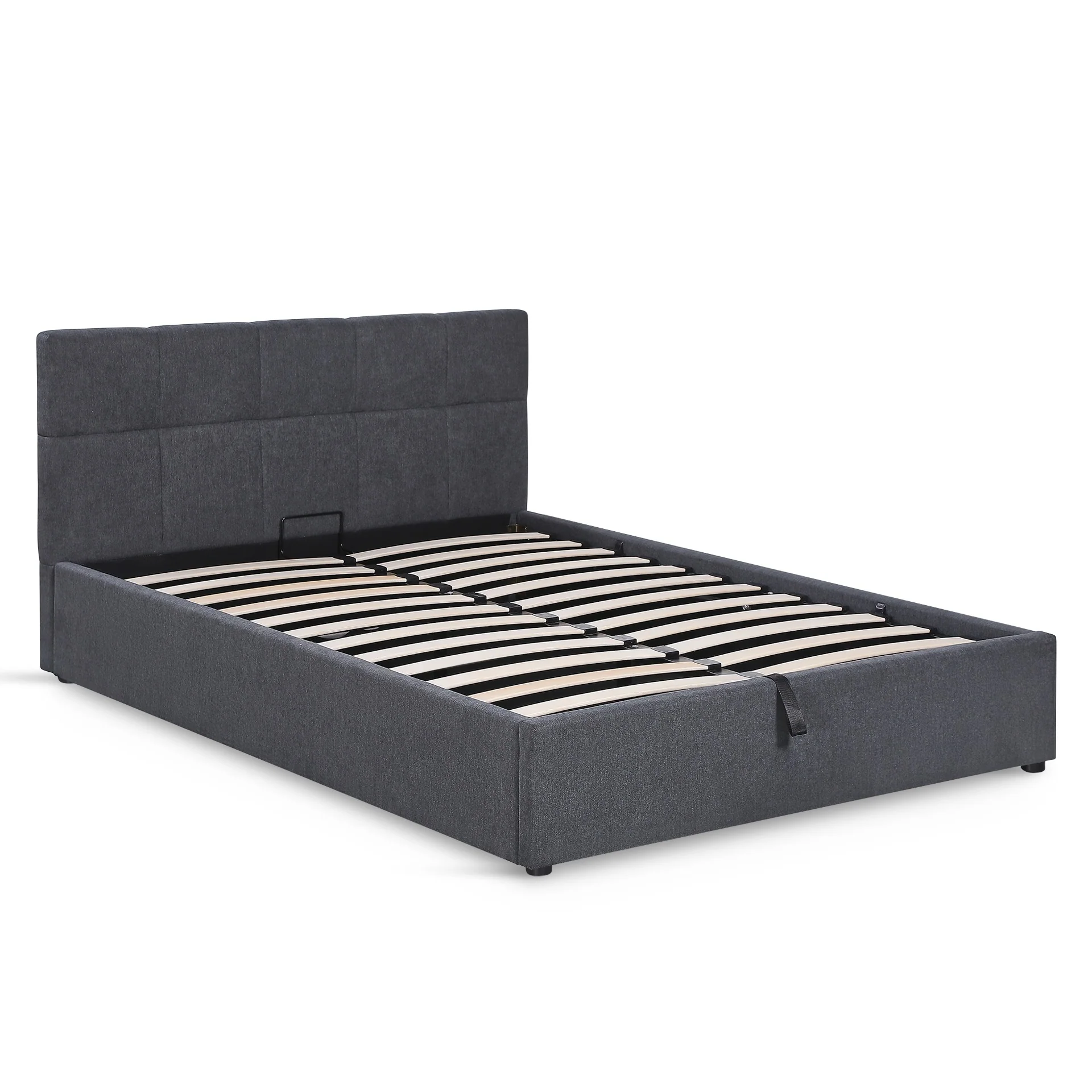 Elizabeth Double Gas Lift Bed Frame - Dark Grey - Image 5