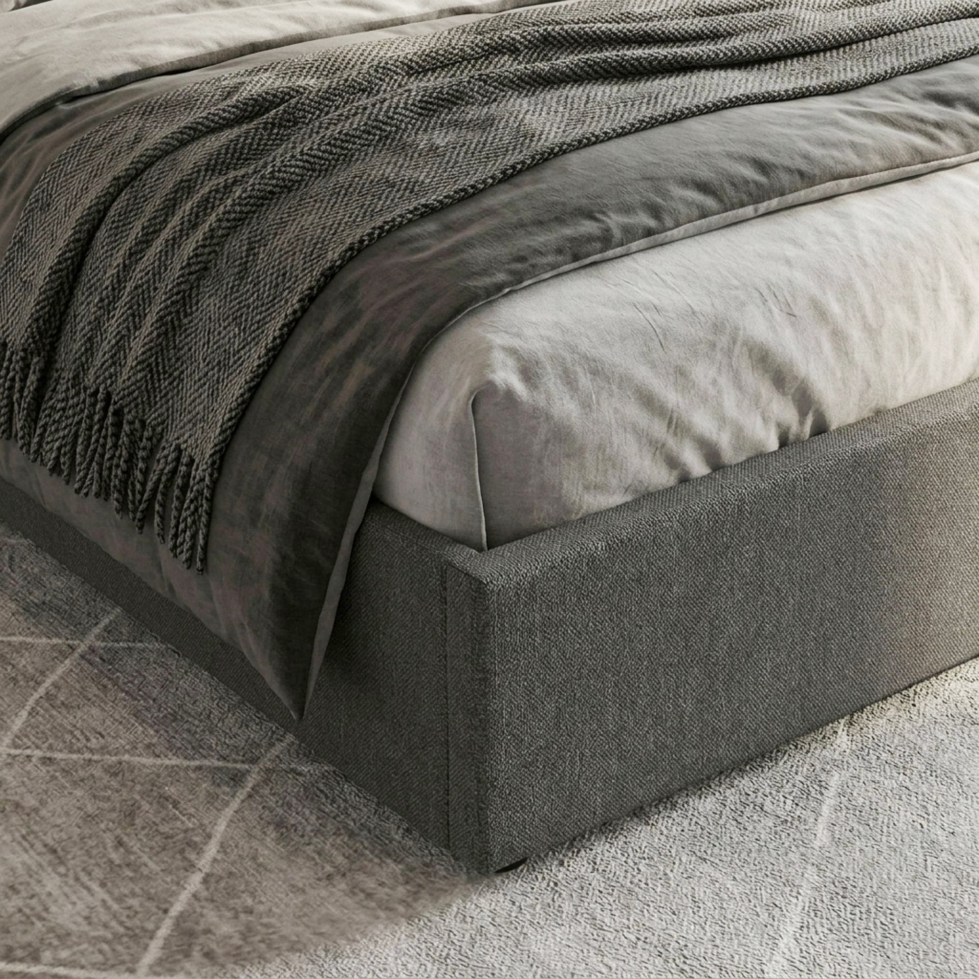 Elizabeth Queen Gas Lift Bed Frame - Dark Grey - Image 6