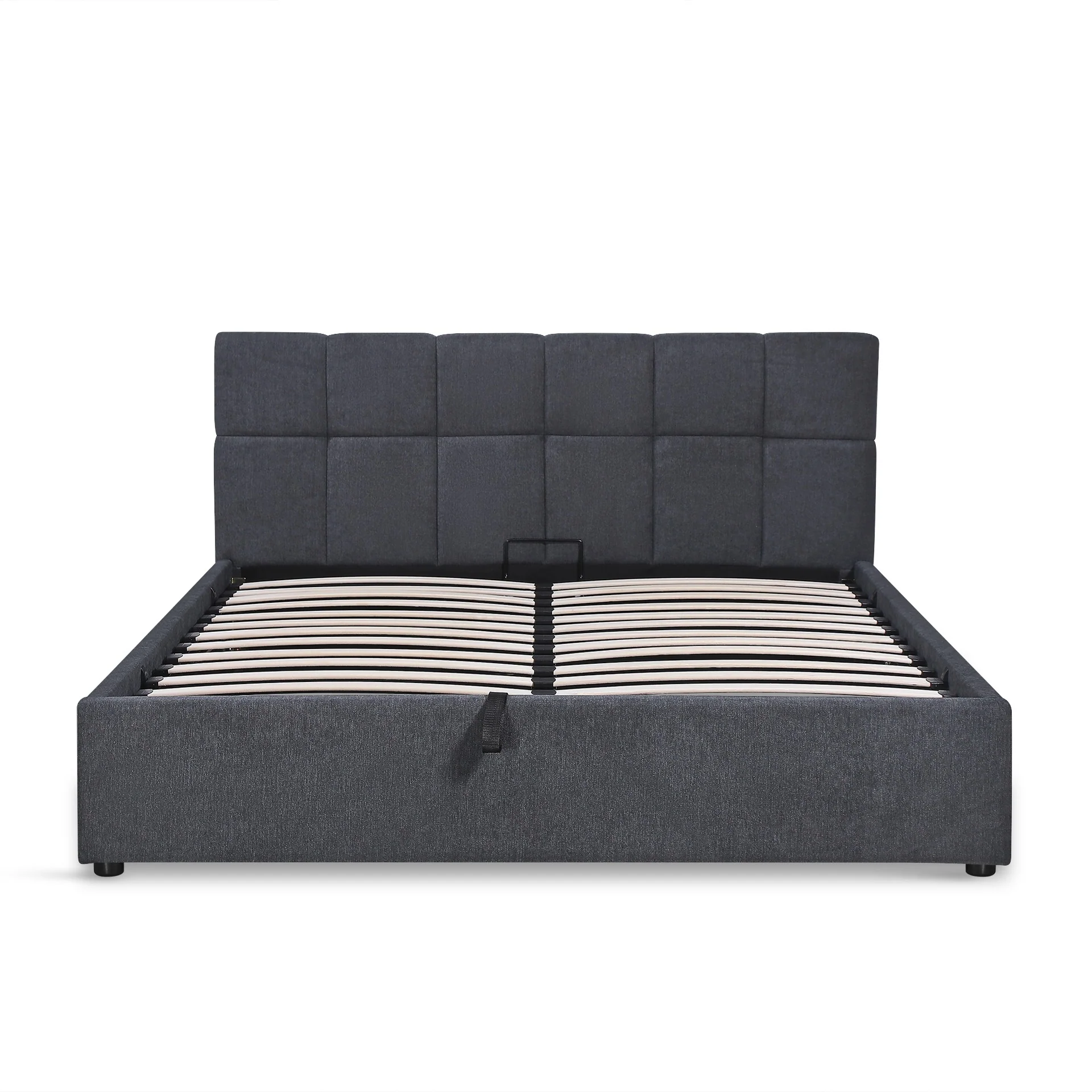 Elizabeth Queen Gas Lift Bed Frame - Dark Grey - Image 8