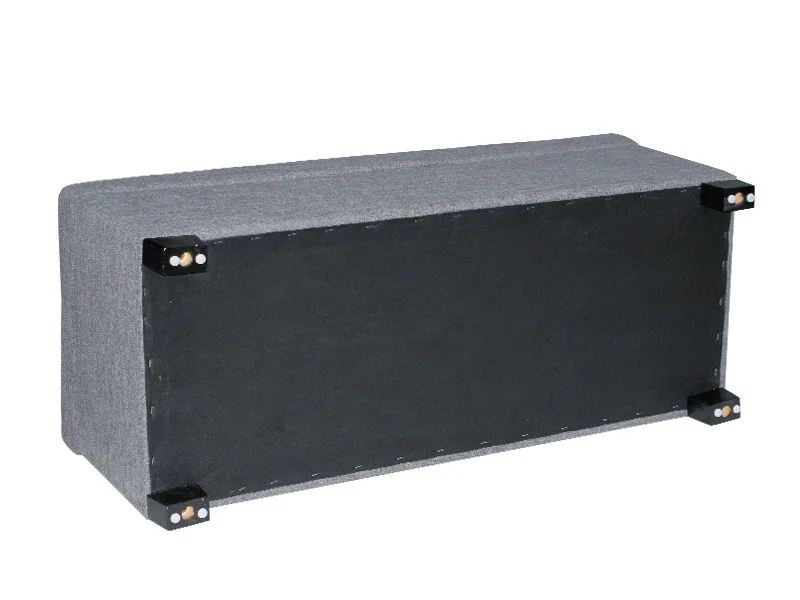 ELLIE Ottoman Footstool Storage Box - GREY - Image 4