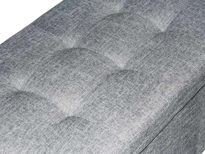 ELLIE Ottoman Footstool Storage Box - GREY - Image 6