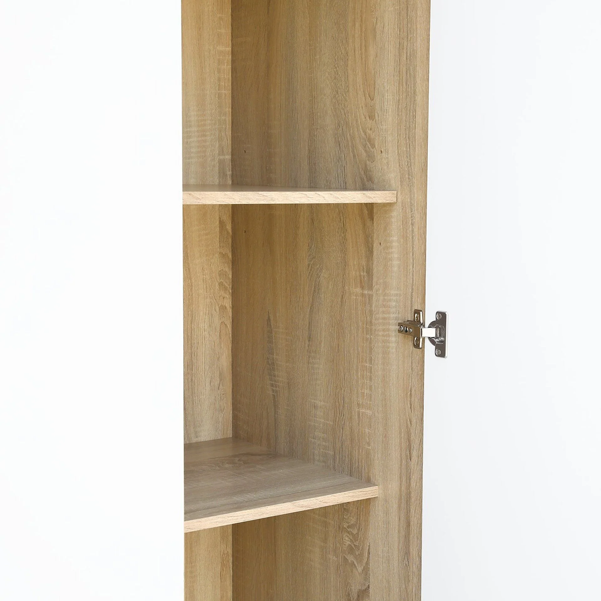 Ellis 3 Door Wardrobe - Oak + White - Image 10
