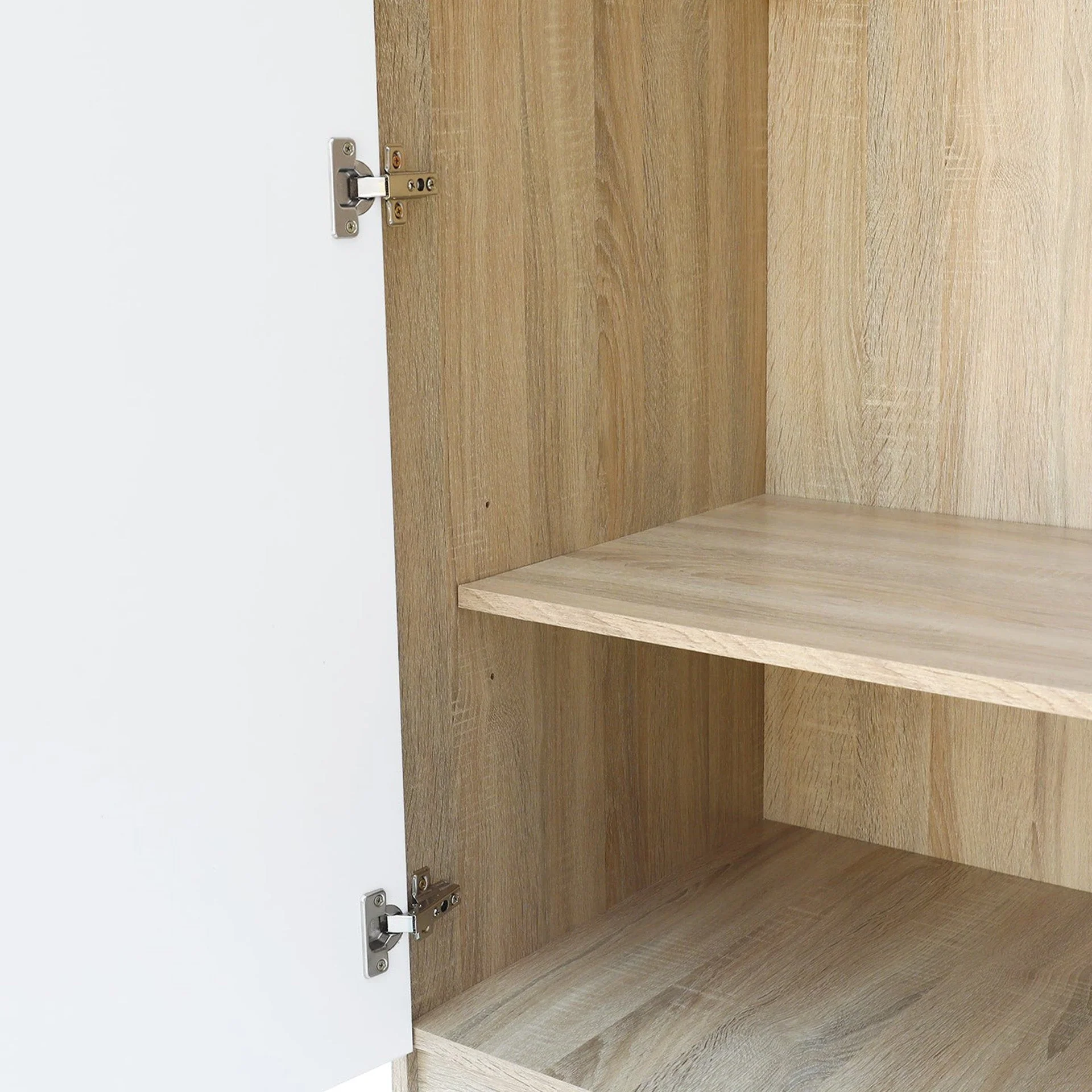 Ellis 3 Door Wardrobe - Oak + White - Image 11