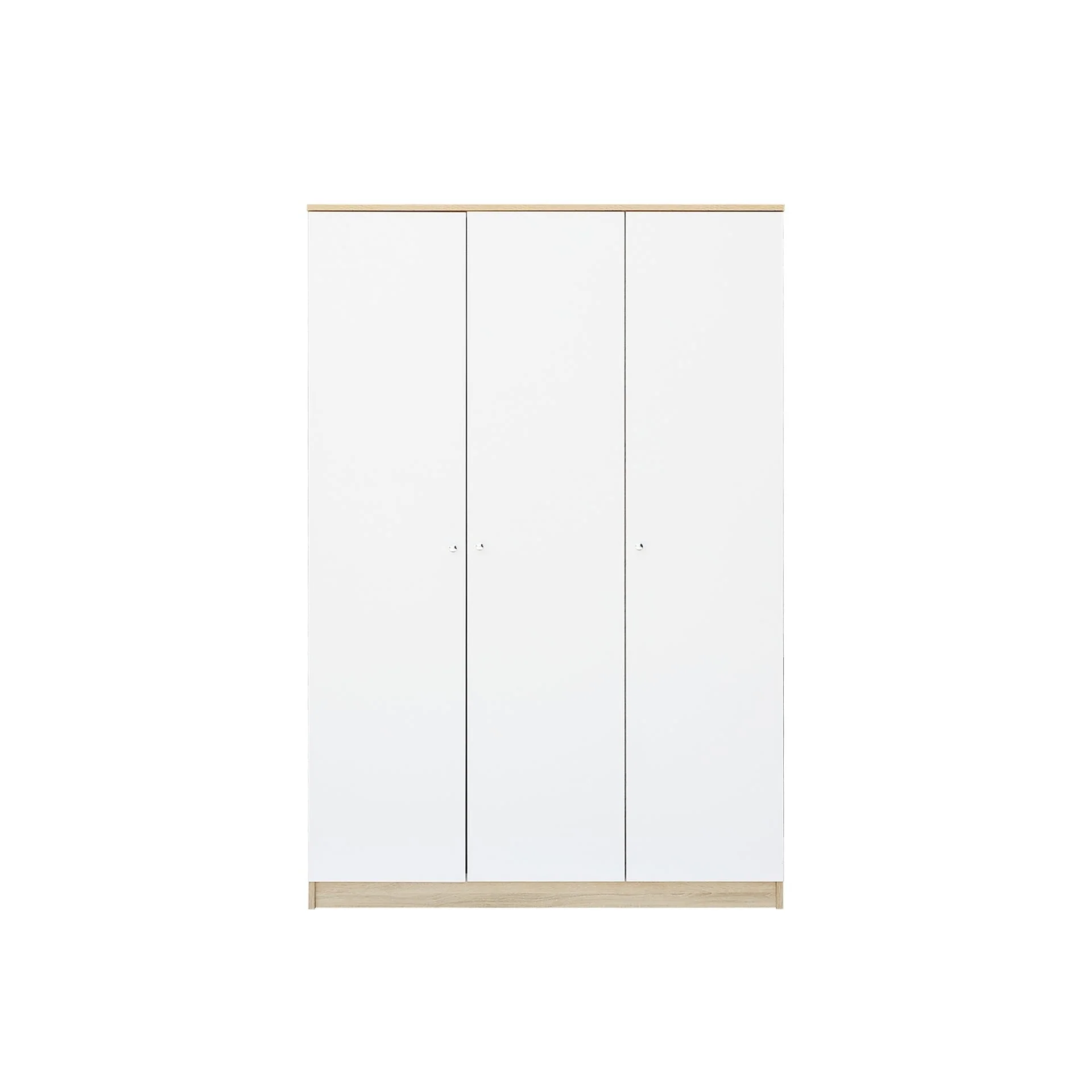 Ellis 3 Door Wardrobe - Oak + White - Image 8