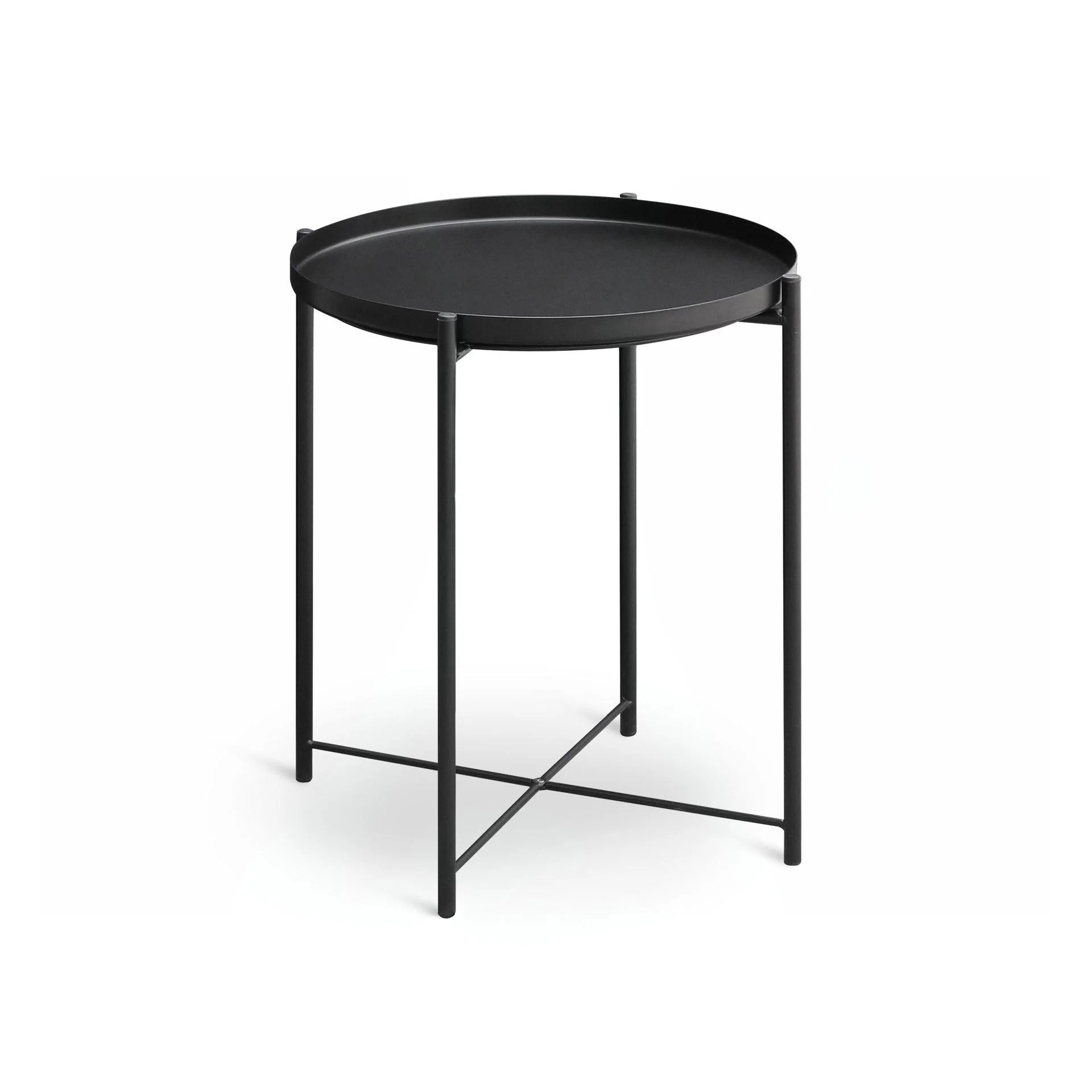 Ellison Round Side Table Coffee Table - Black - Image 5