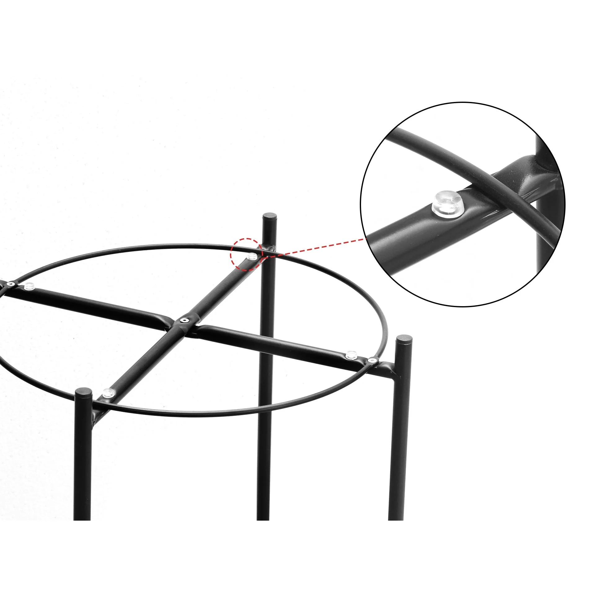 Ellison Round Side Table Coffee Table - Black - Image 7
