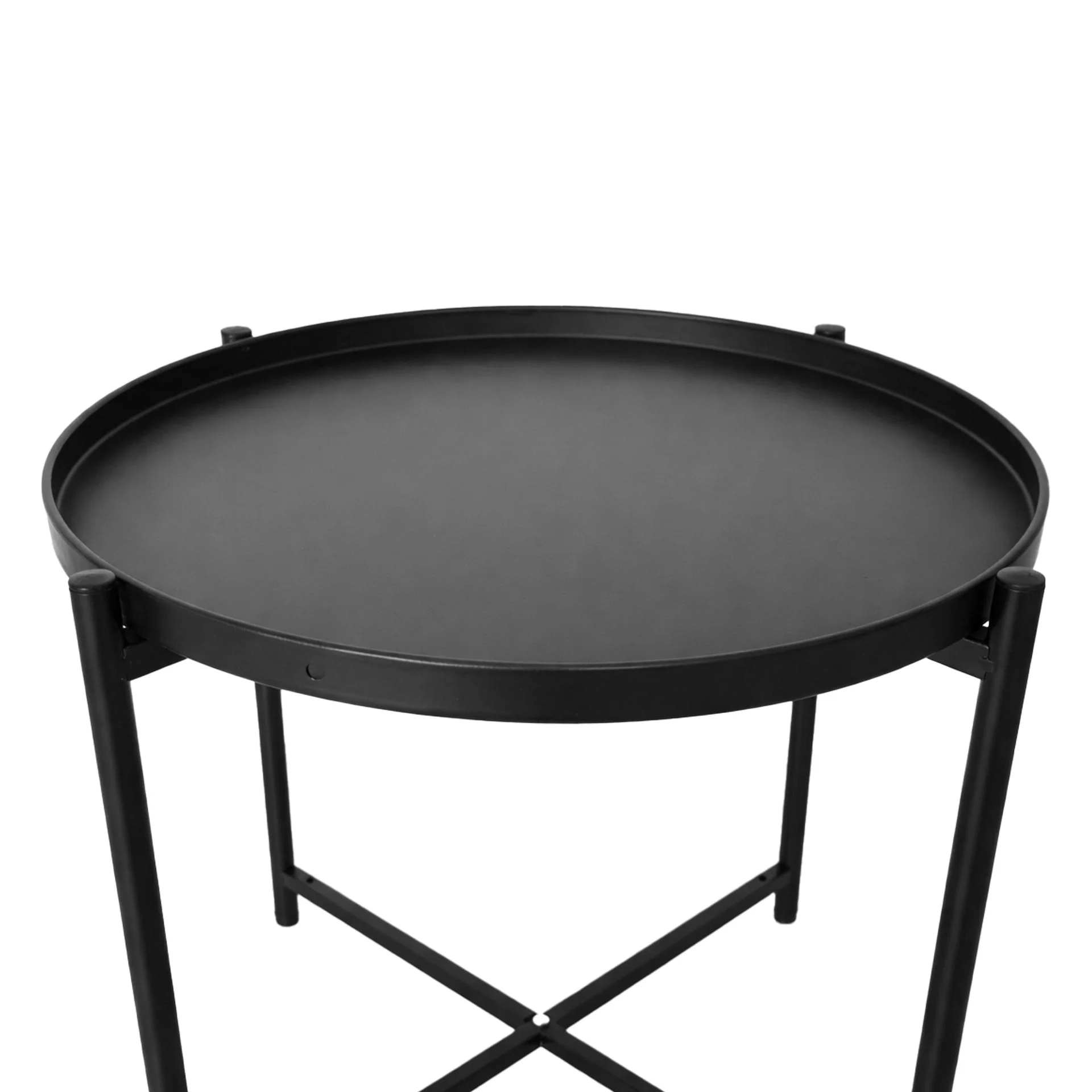 Ellison Round Side Table Coffee Table - Black - Image 8