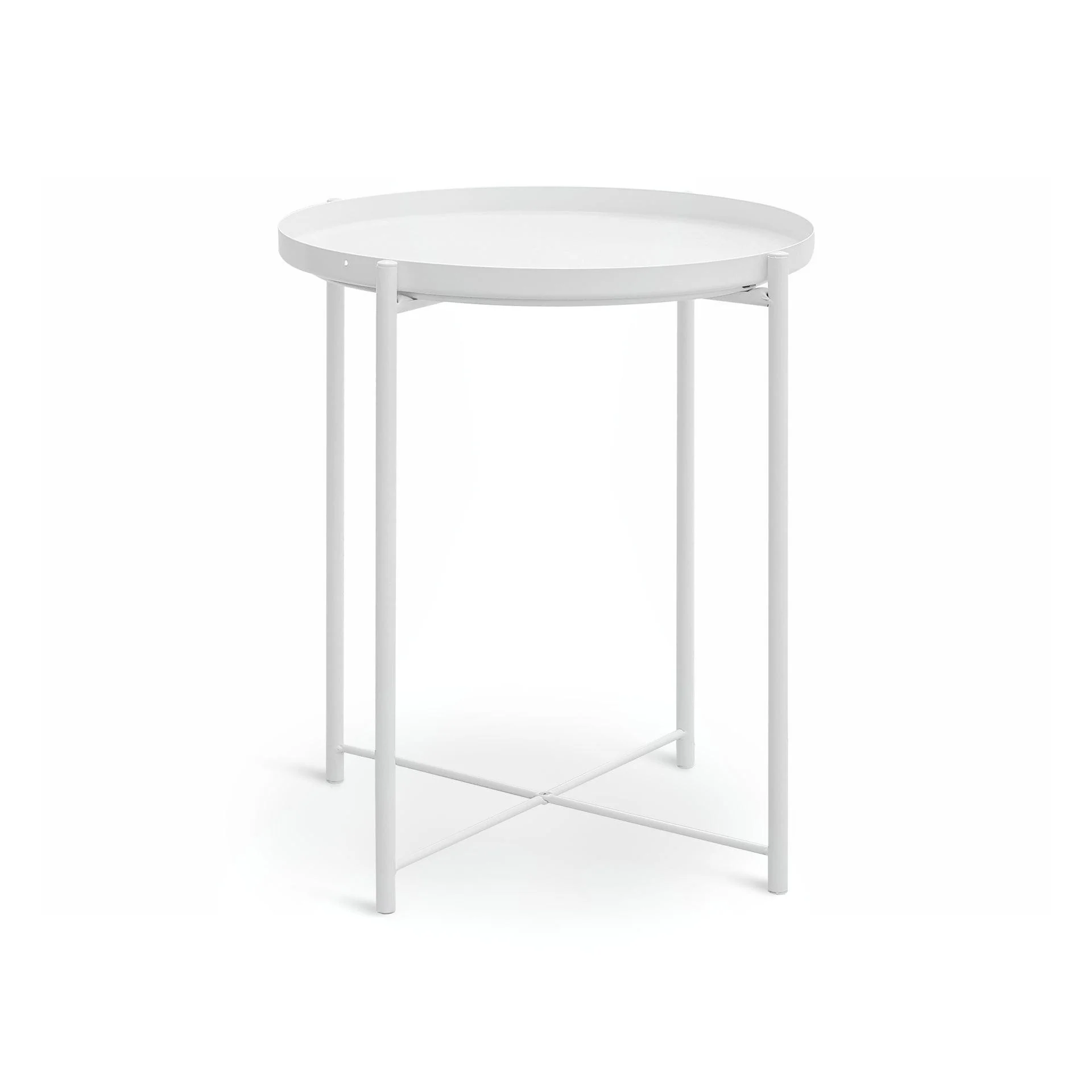 Ellison Round Side Table Coffee Table - White - Image 5