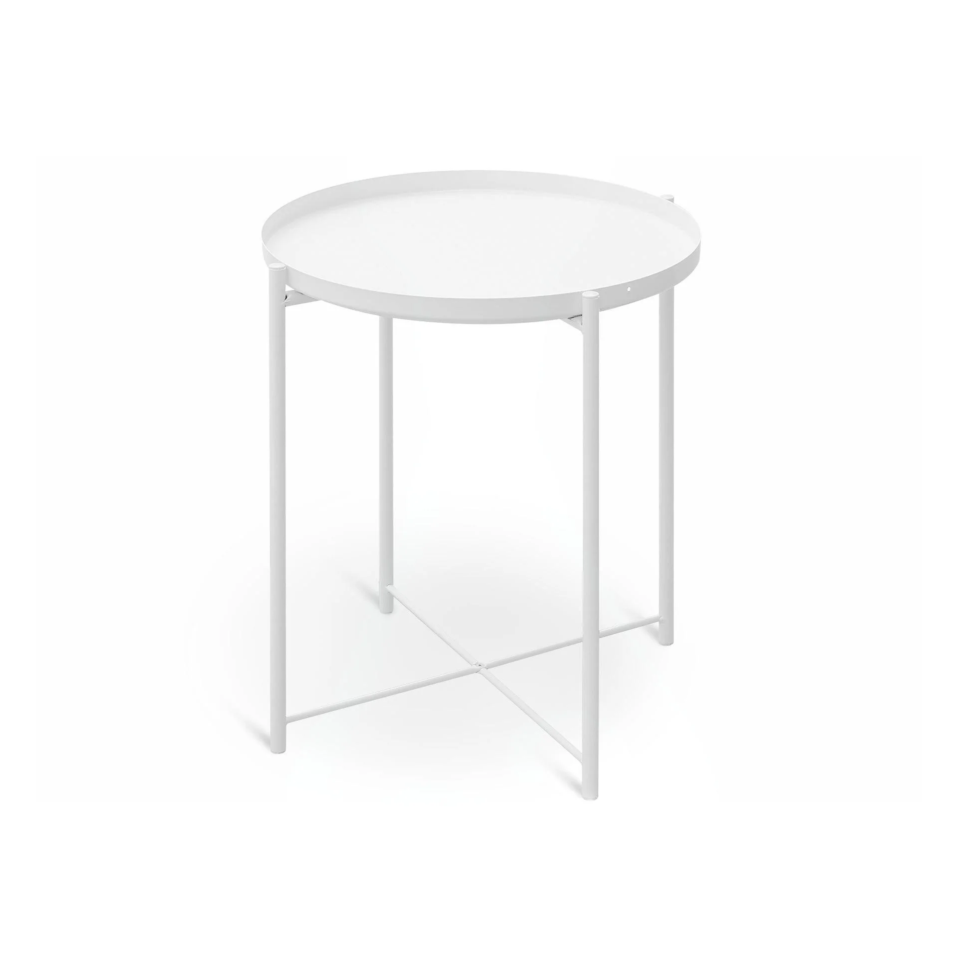 Ellison Round Side Table Coffee Table - White - Image 6