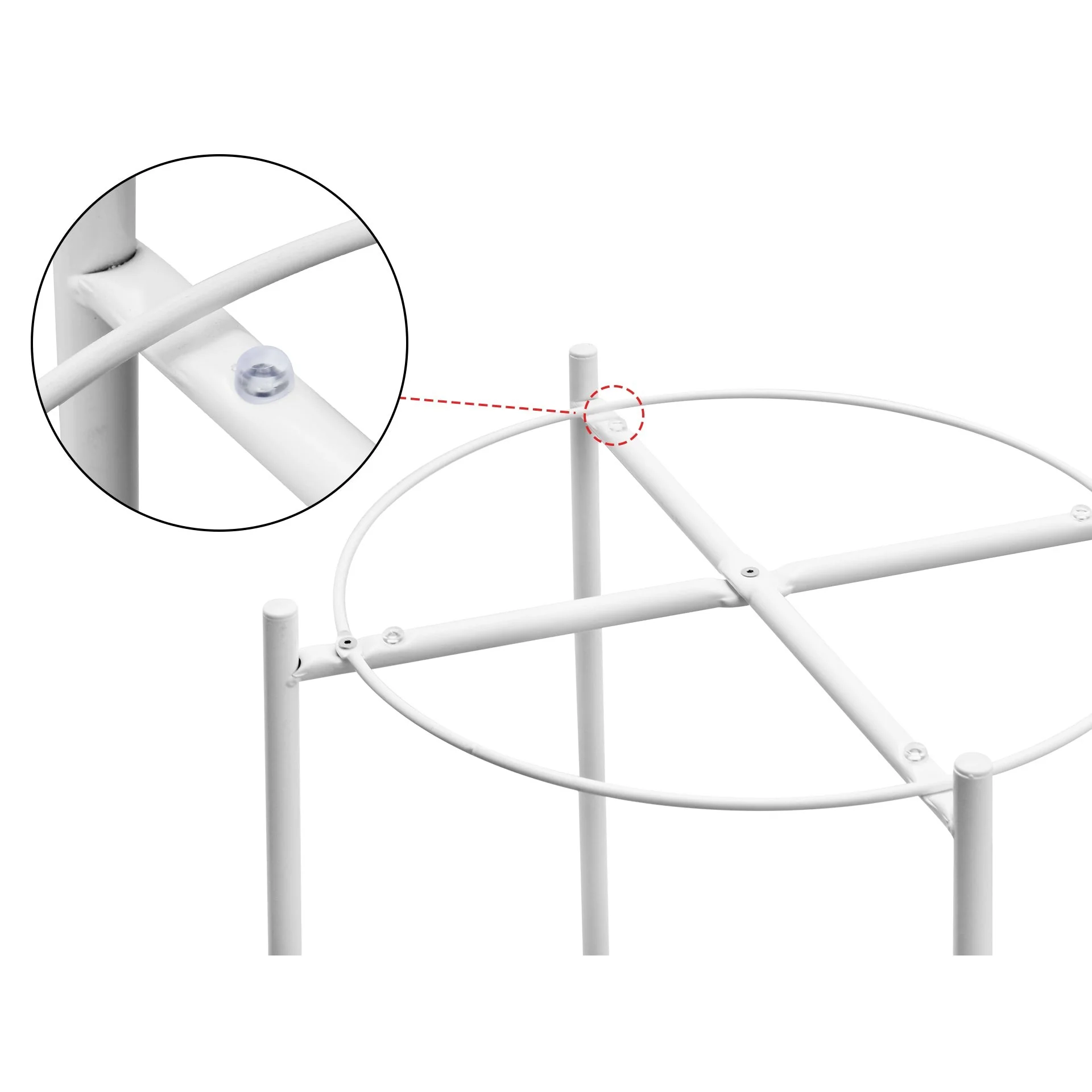 Ellison Round Side Table Coffee Table - White - Image 8