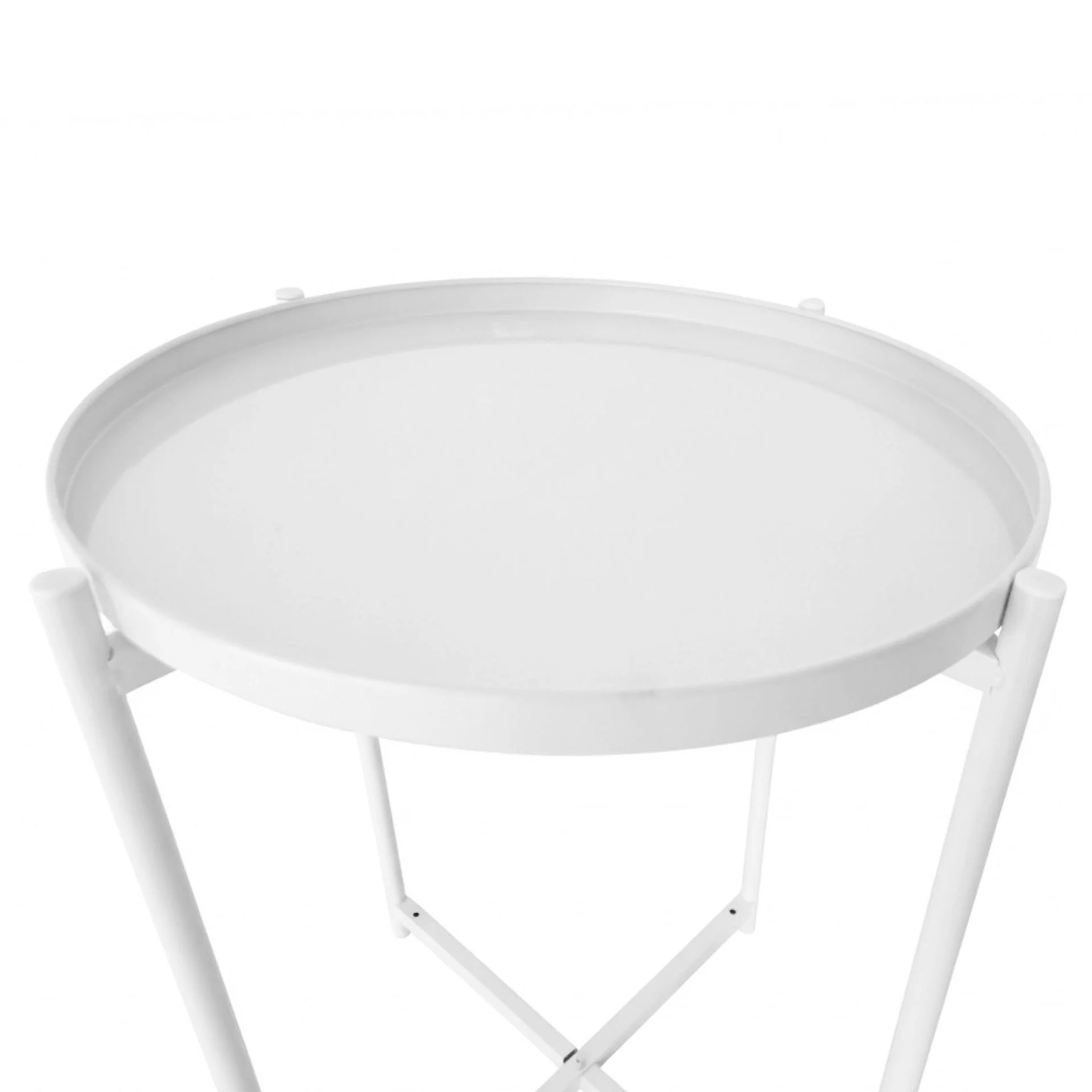 Ellison Round Side Table Coffee Table - White - Image 9