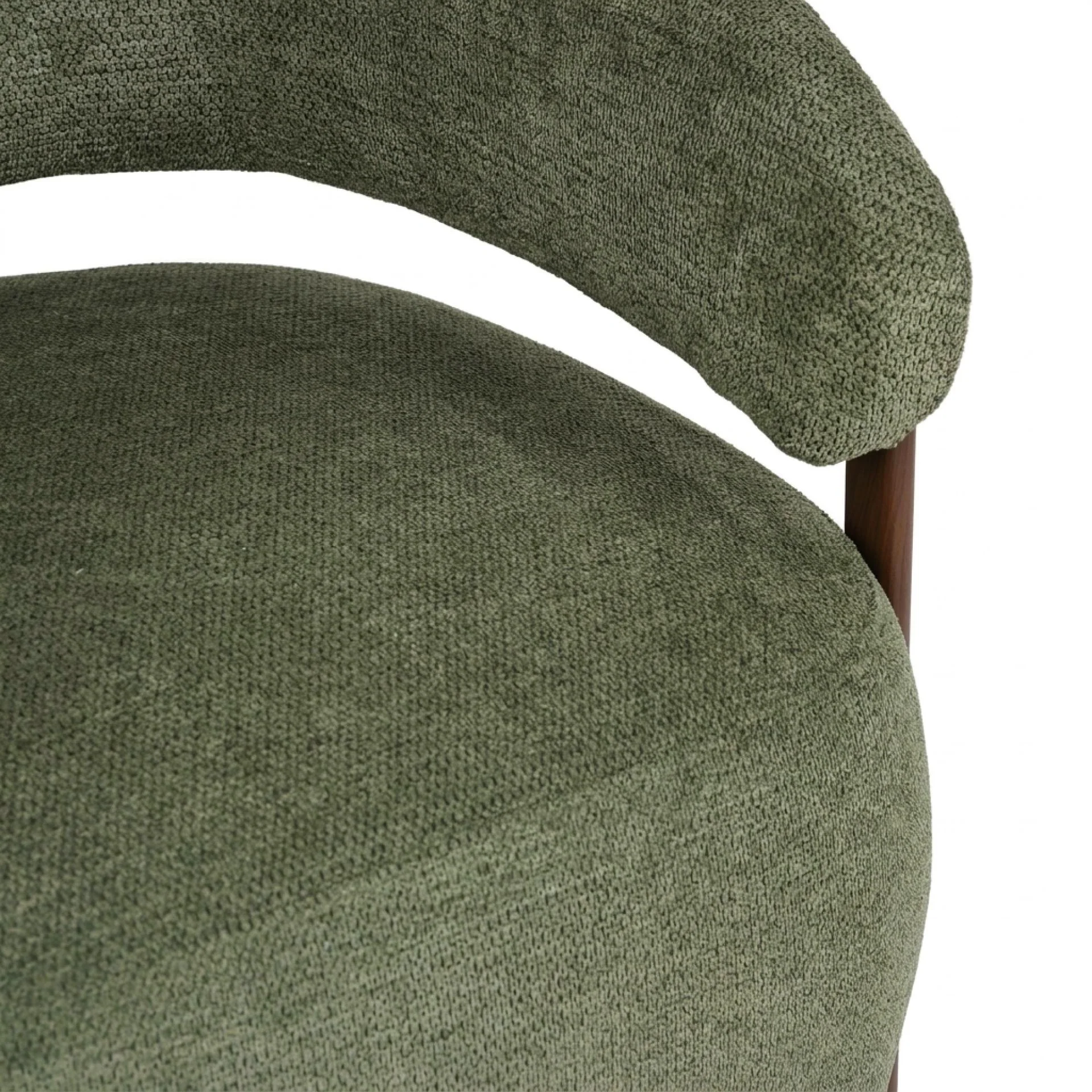 Elow Velvet Armchair - Olive Green - Image 11