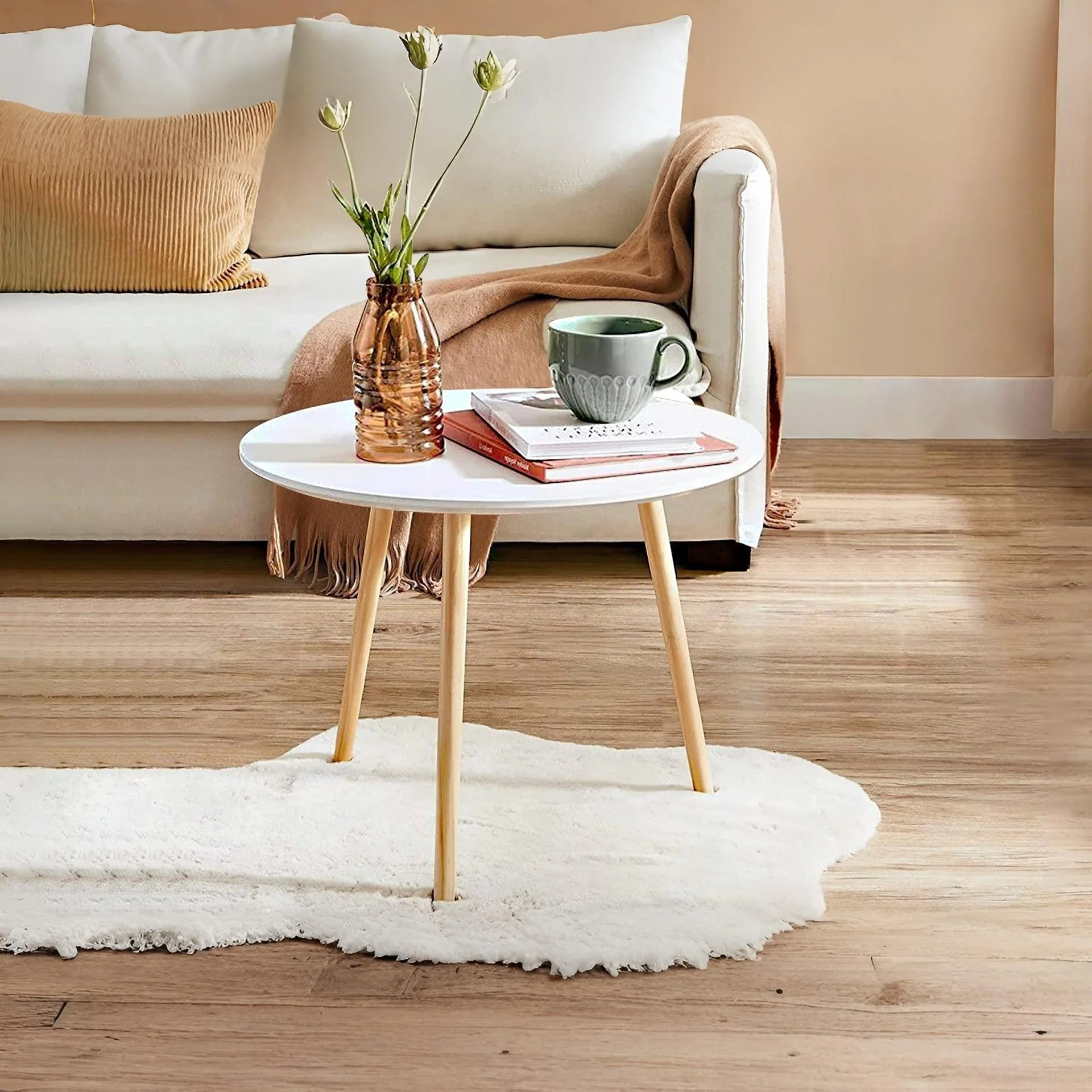 Elza Round Side Table Coffee Table 60cm - Image 6