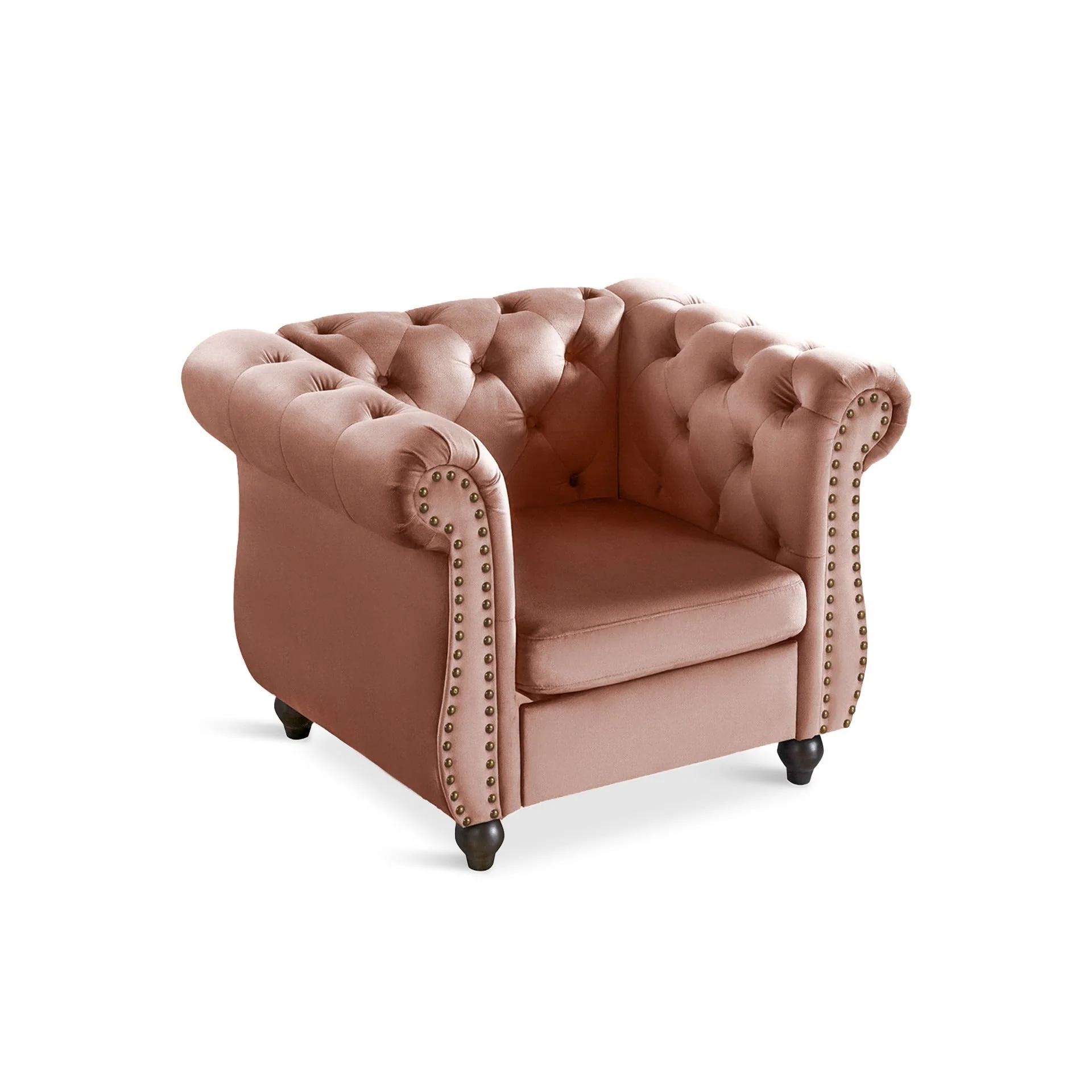Emily Velvet Occasional Chair – Rose - Image 10