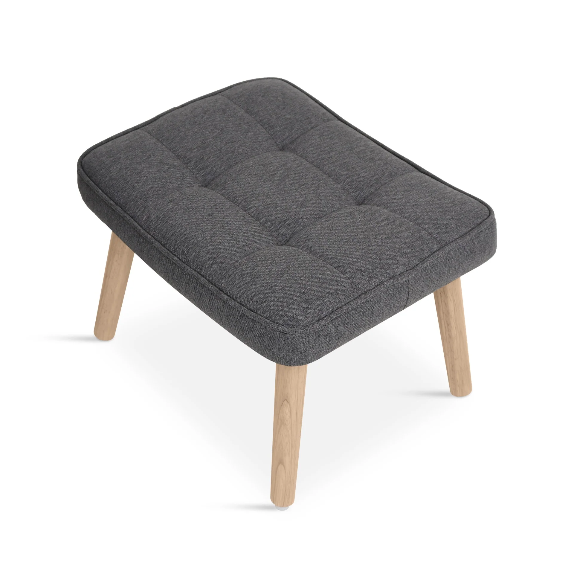 Emma Linen Armchair with Ottoman - Grey - Image 13